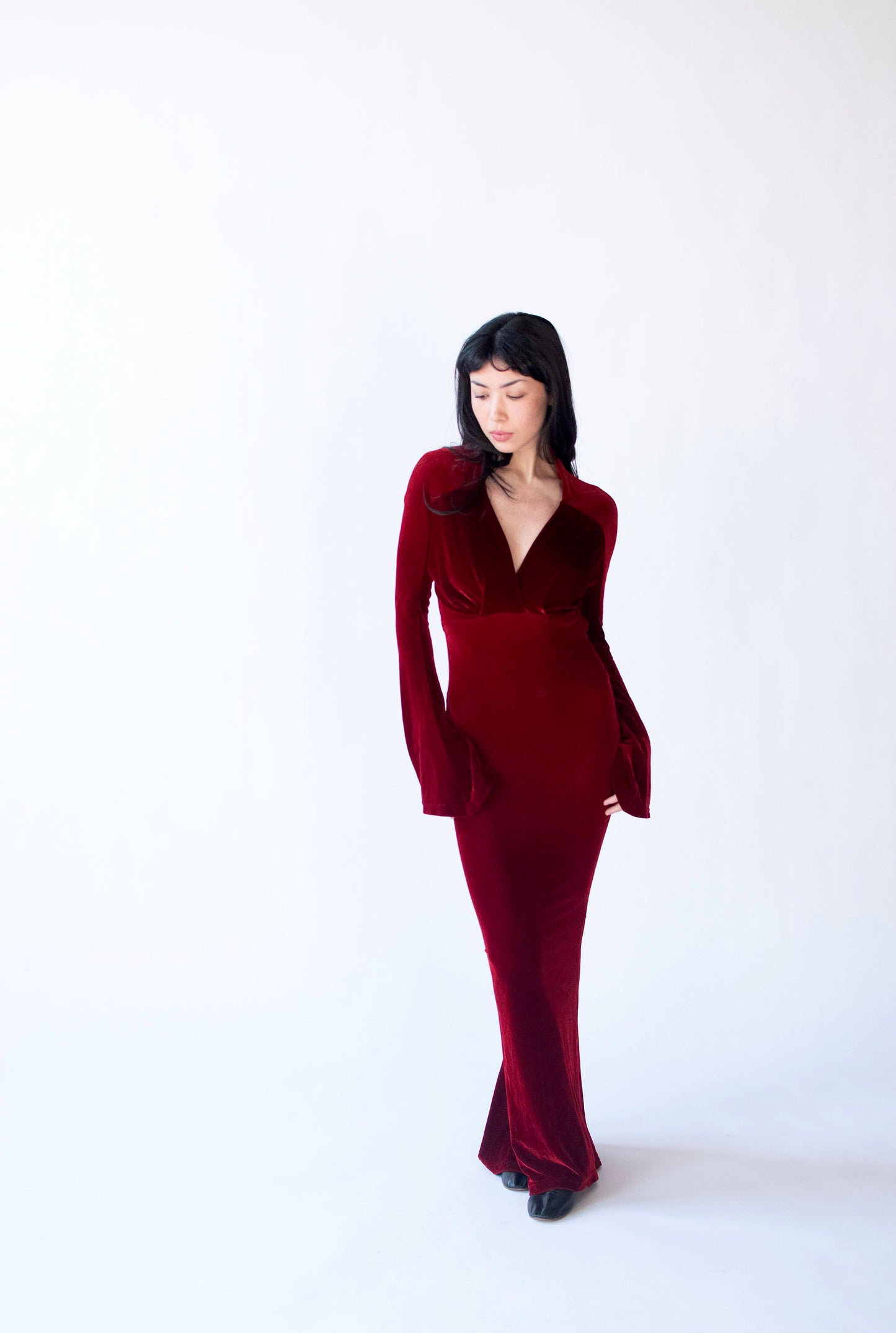 Burgundy Velvet Dress | Roman Keflay