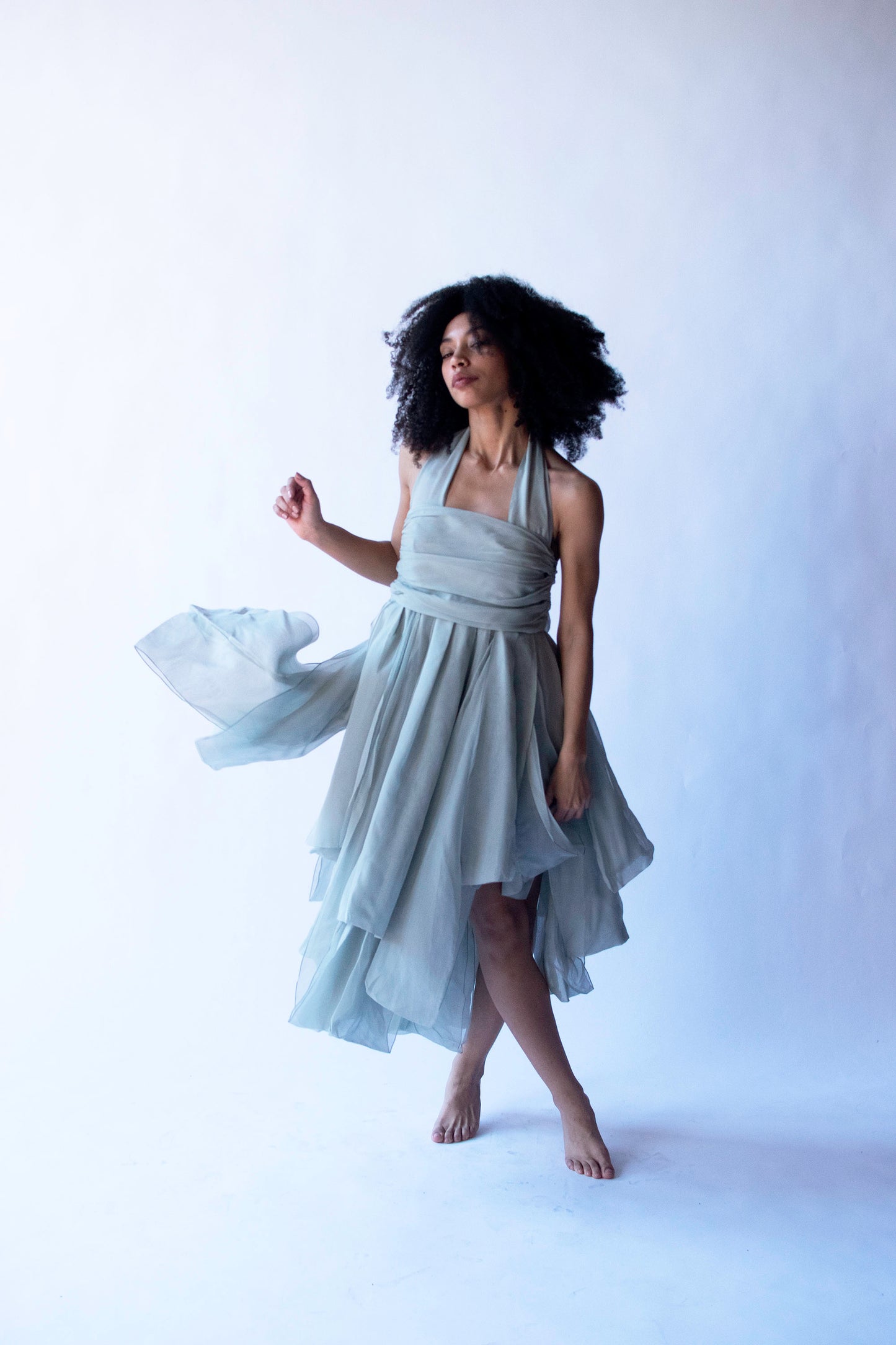 Gray Organza Dress | Callaghan by Romeo Gigli SS 1992