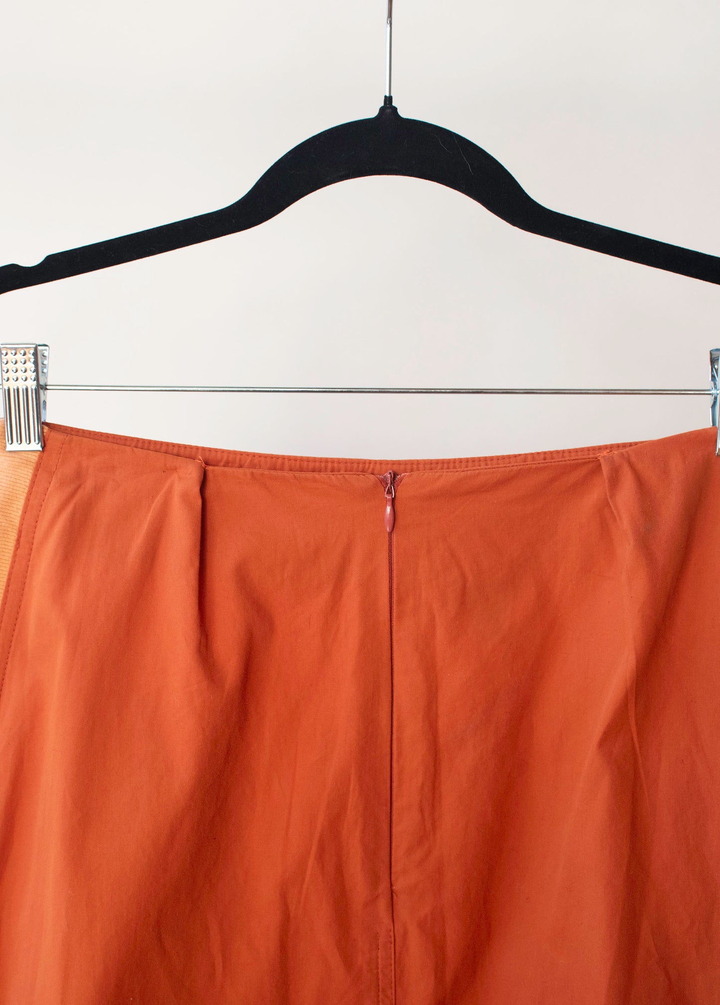 Y2K Orange Zipper Skirt | Xlady