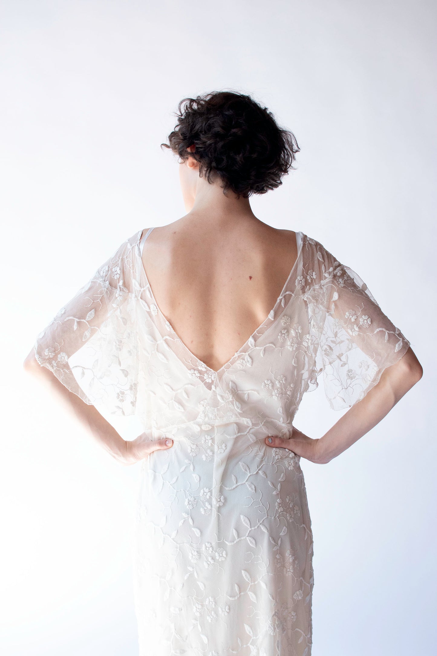 1930s Embroidered Mesh Dress