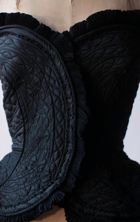 Quilted Silk Bustier | Penny Green