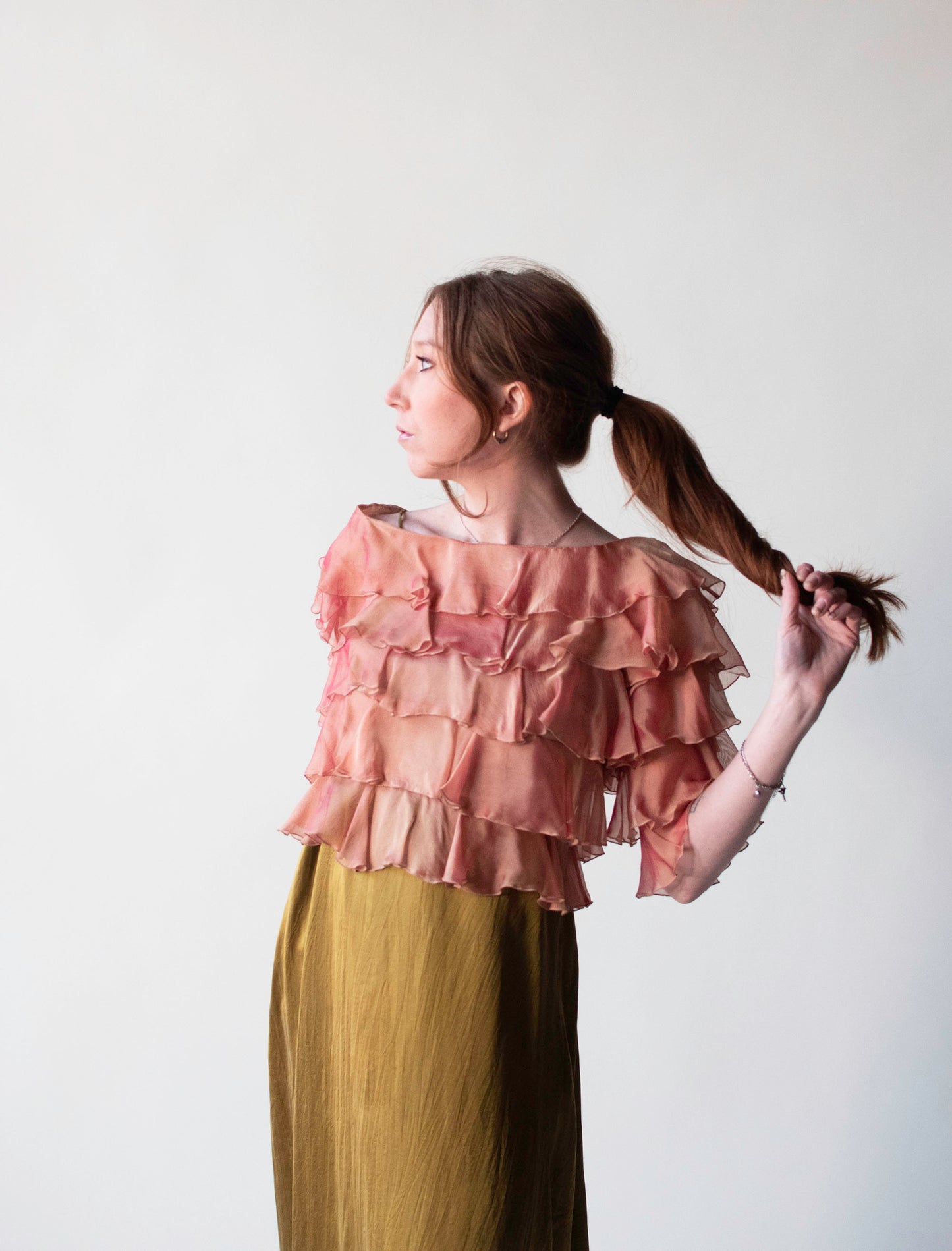 Iridescent Rose Ruffled Blouse | Valentino