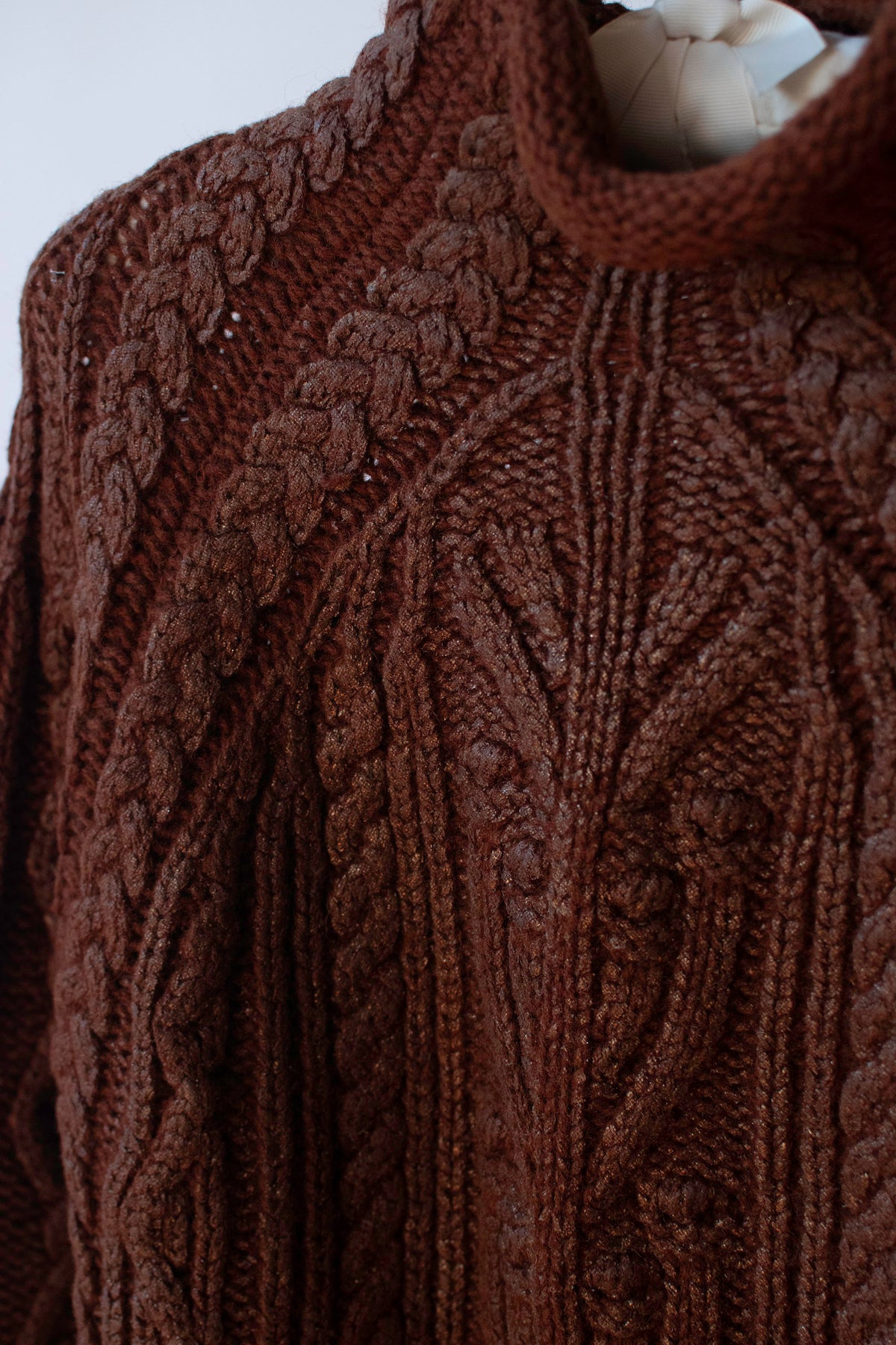 Brown Cable Knit Sweater | Jean Paul Gaultier