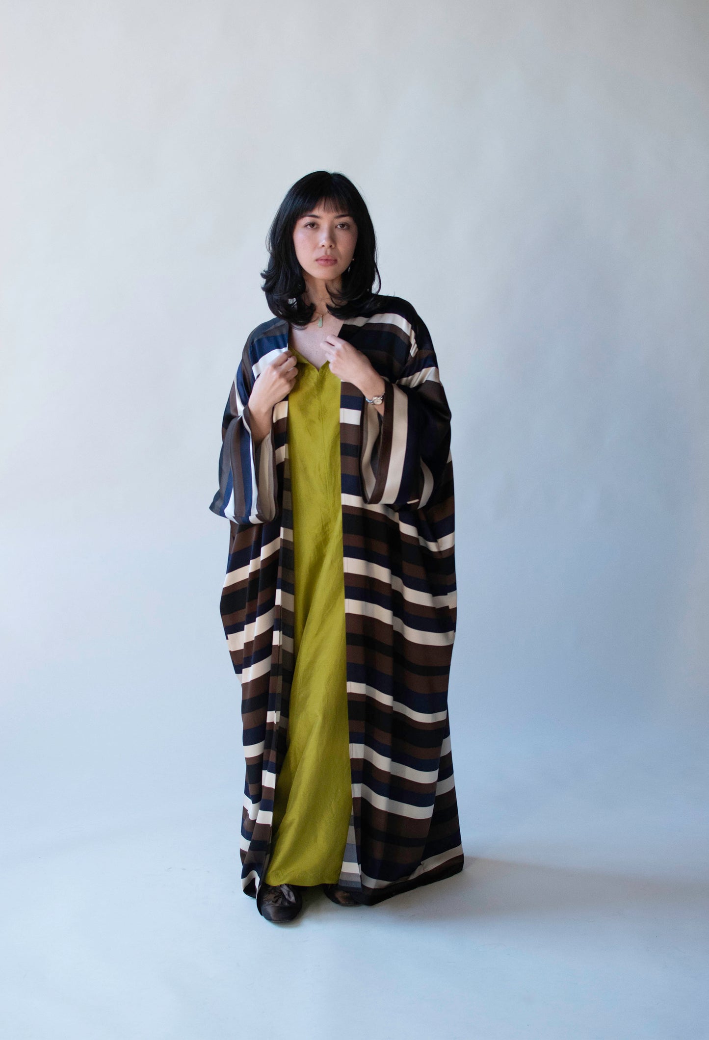 Striped Silk Duster | Isaac Mizrahi