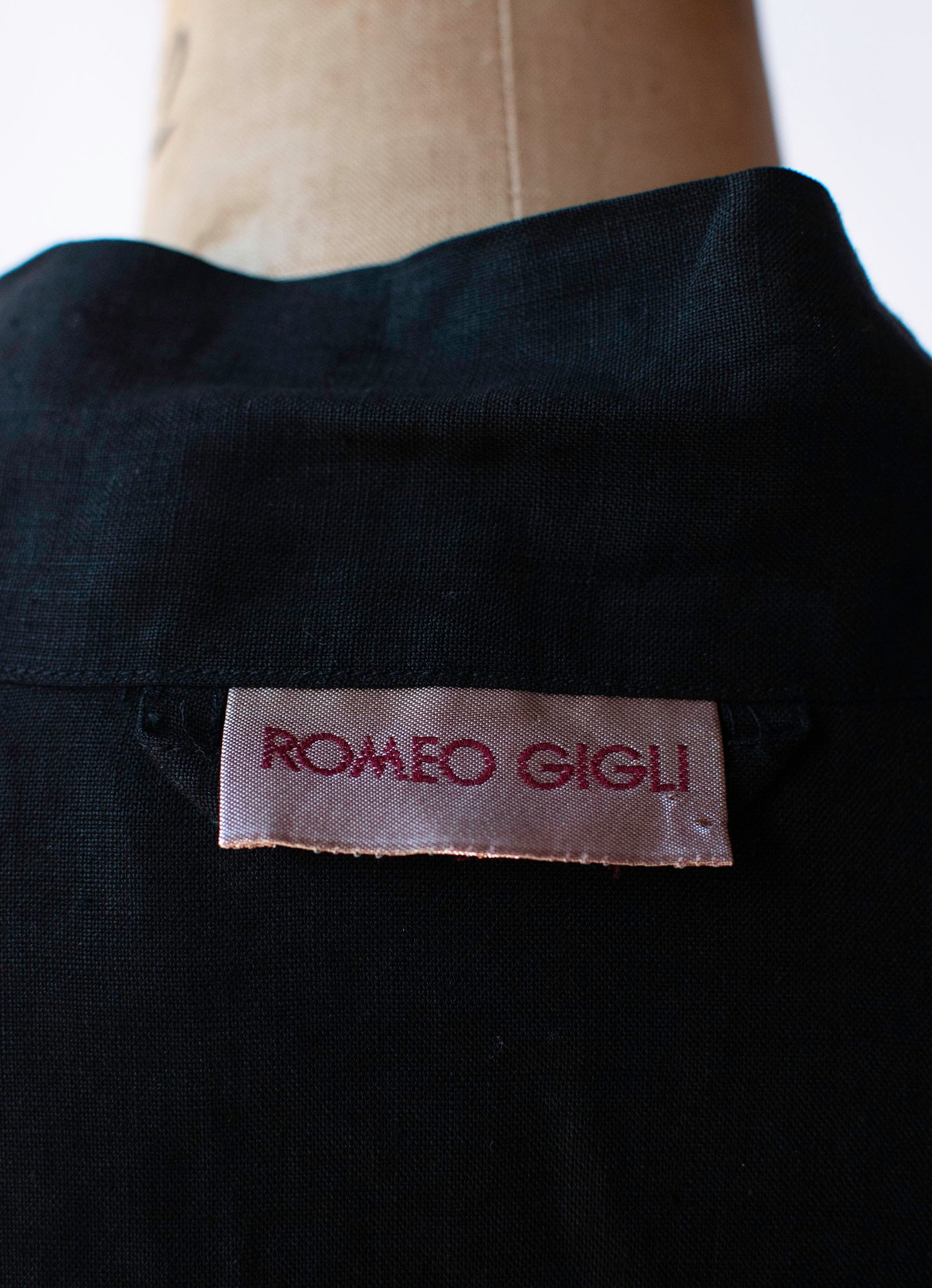 Black Linen Jacket | Romeo Gigli 1994