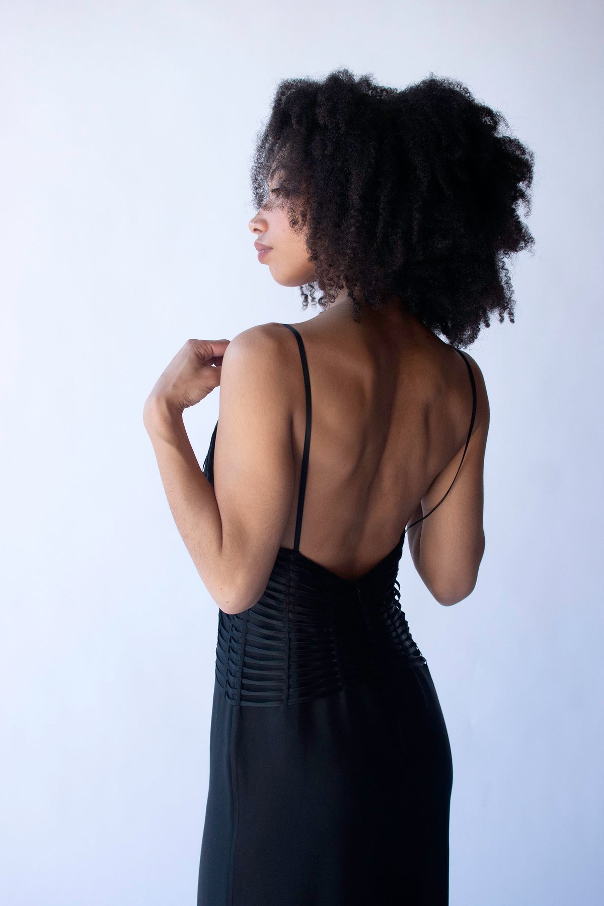 Black Silk Dress w/ Ribbons | Gucci