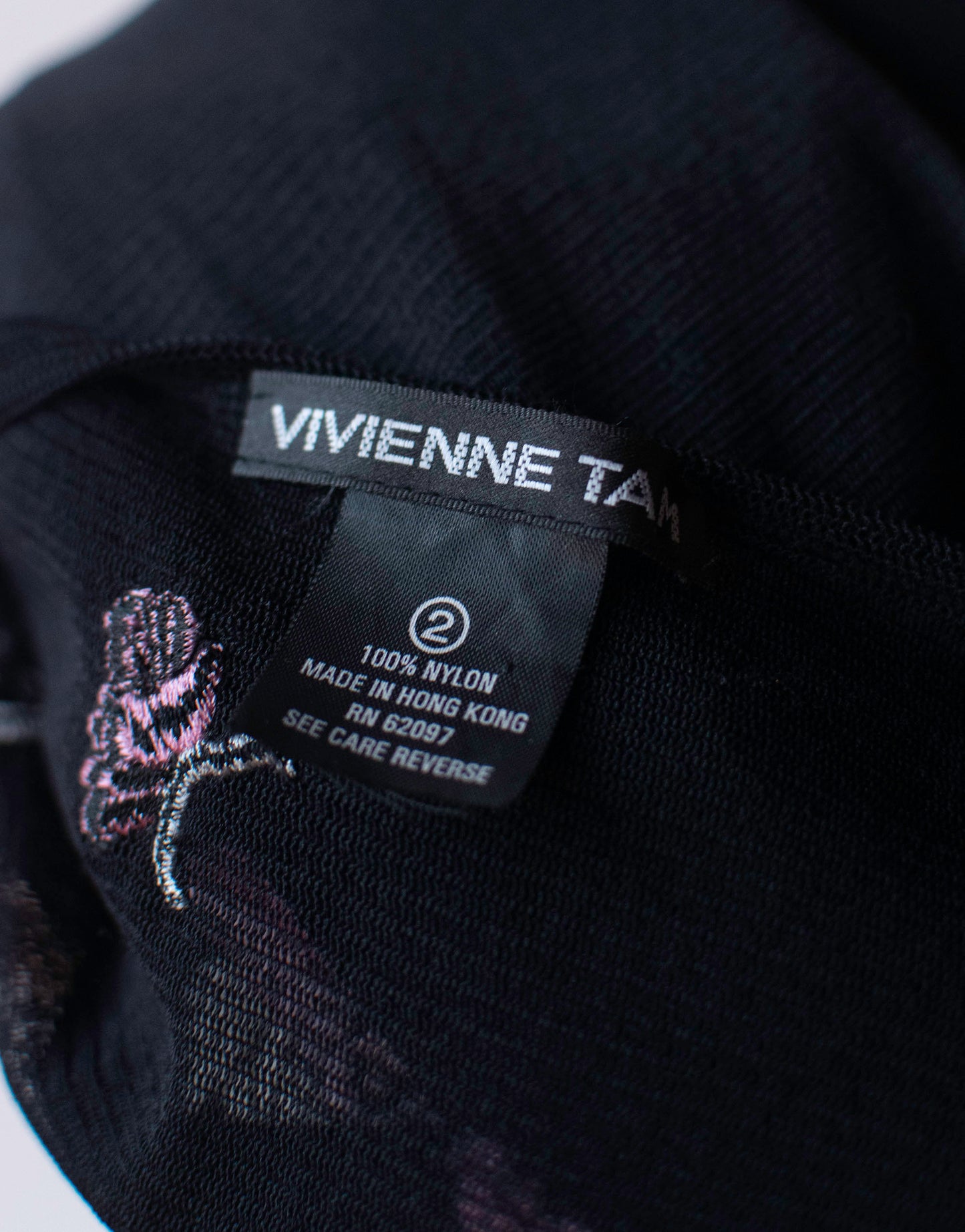 1990s Embroidered Mesh Dress | Vivienne Tam AW 1997