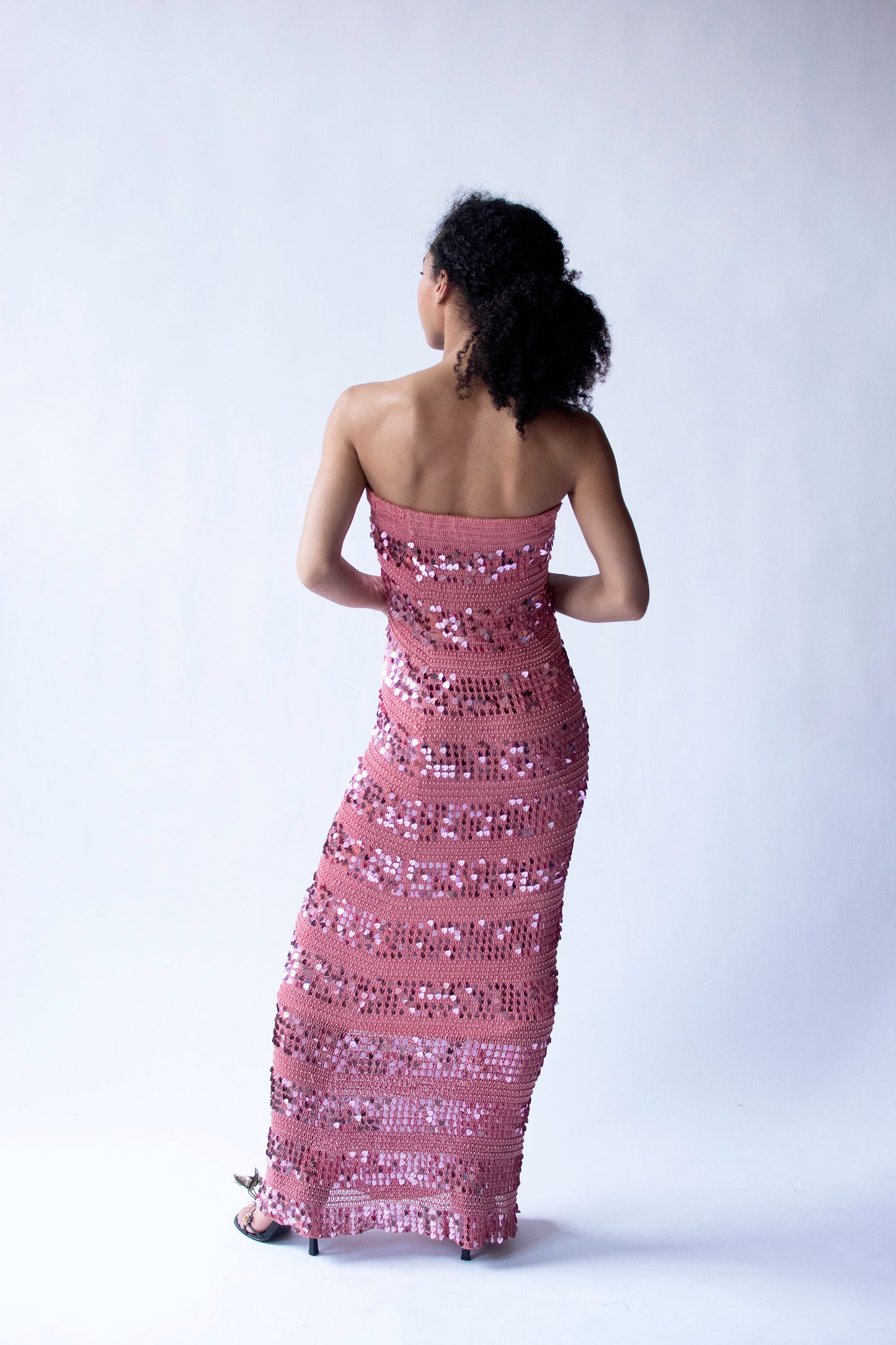 Sequin Crochet Dress Set