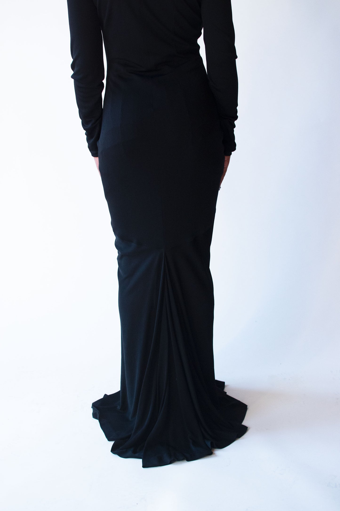 Black Ruched Gown | Jaques Fath