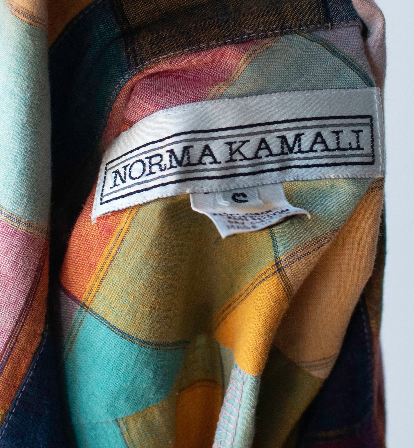 1980s Madras Shirt Dress | Norma Kamali