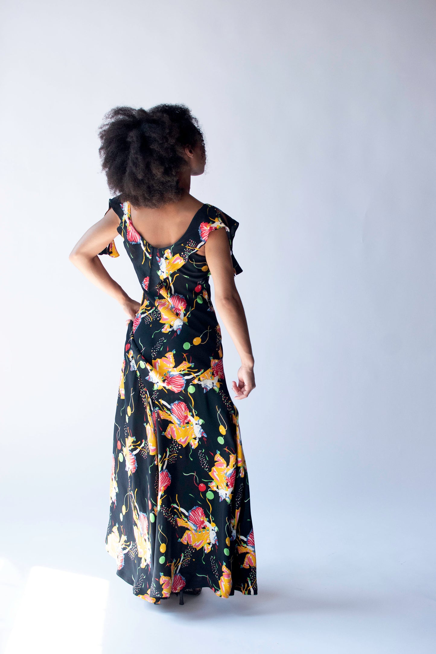 1970s Harlequin Print Dress | Miss Mouse