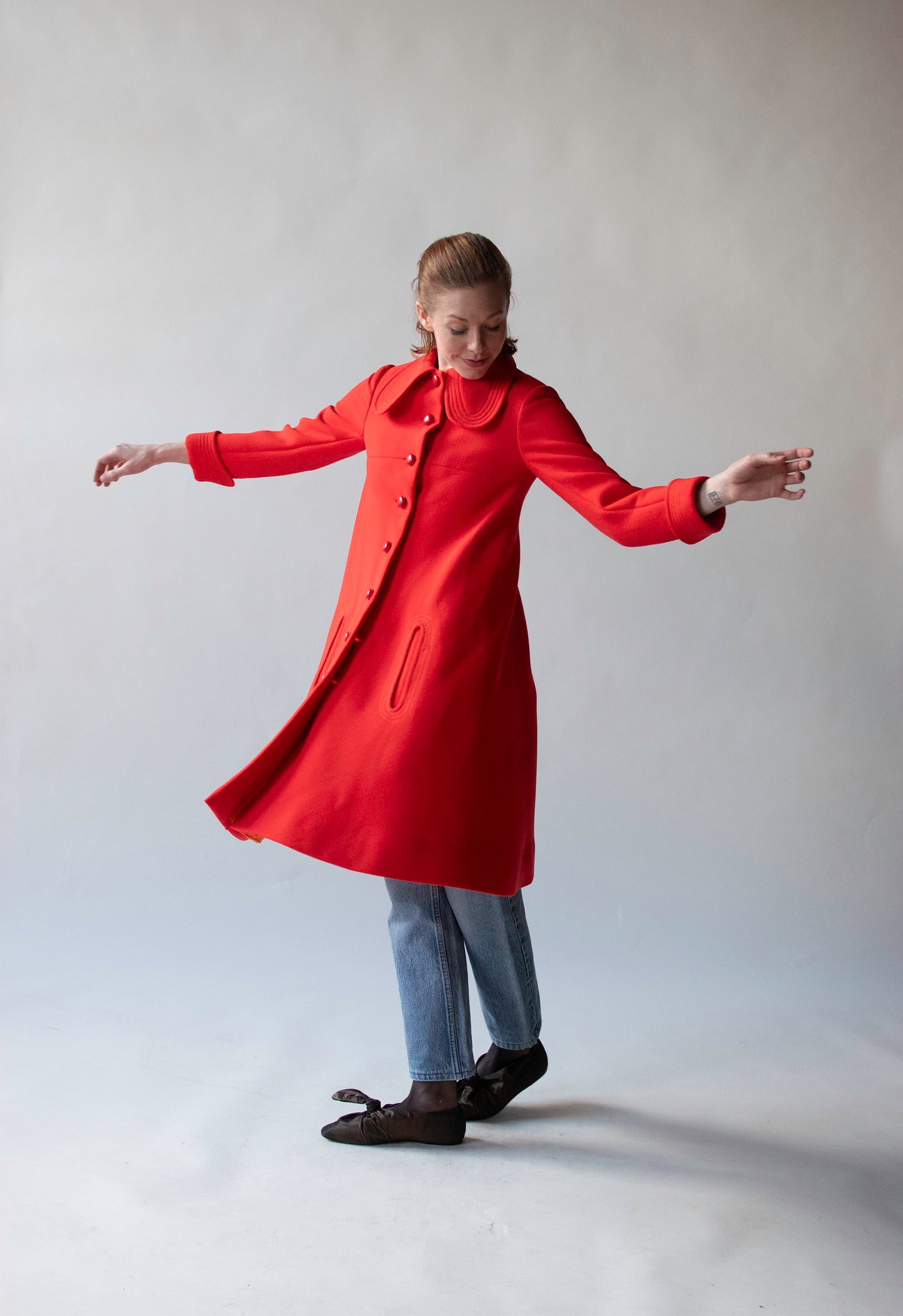 1960s Vibrant Red Coat | Pierre Cardin