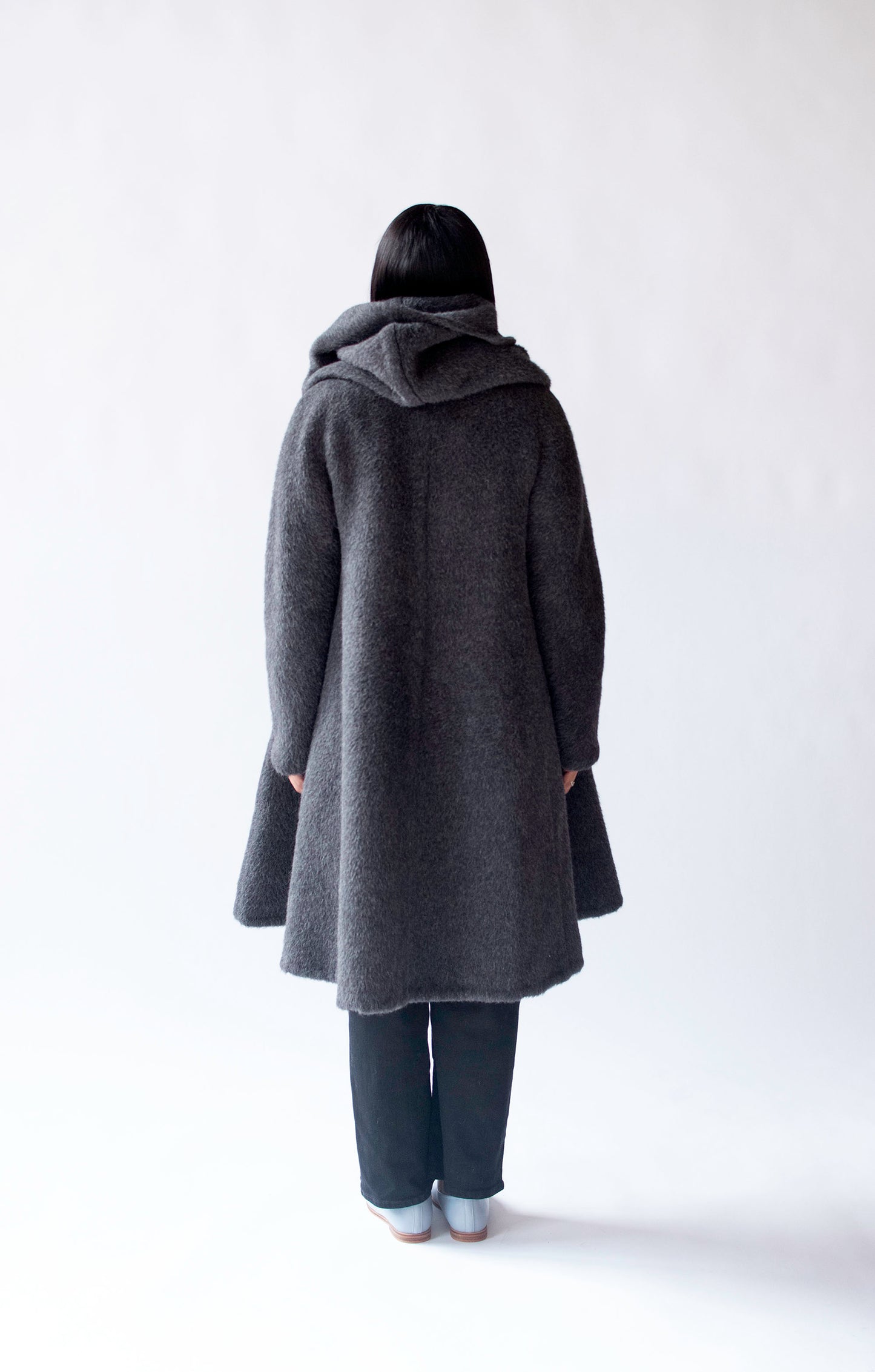 Gray Mohair Coat | Donna Karan