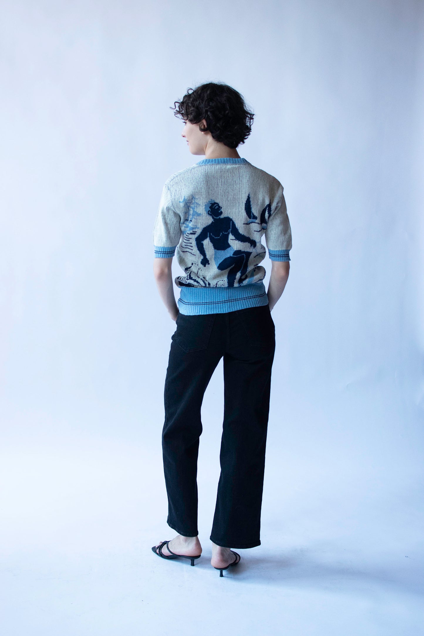1940s Surfer Novelty Knit Top