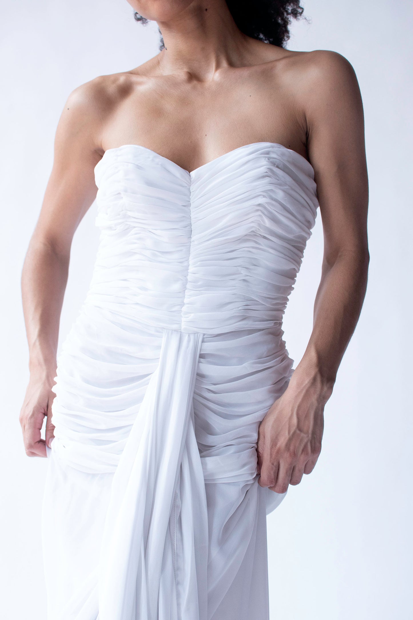Gathered Chiffon Gown | Wayne Clark