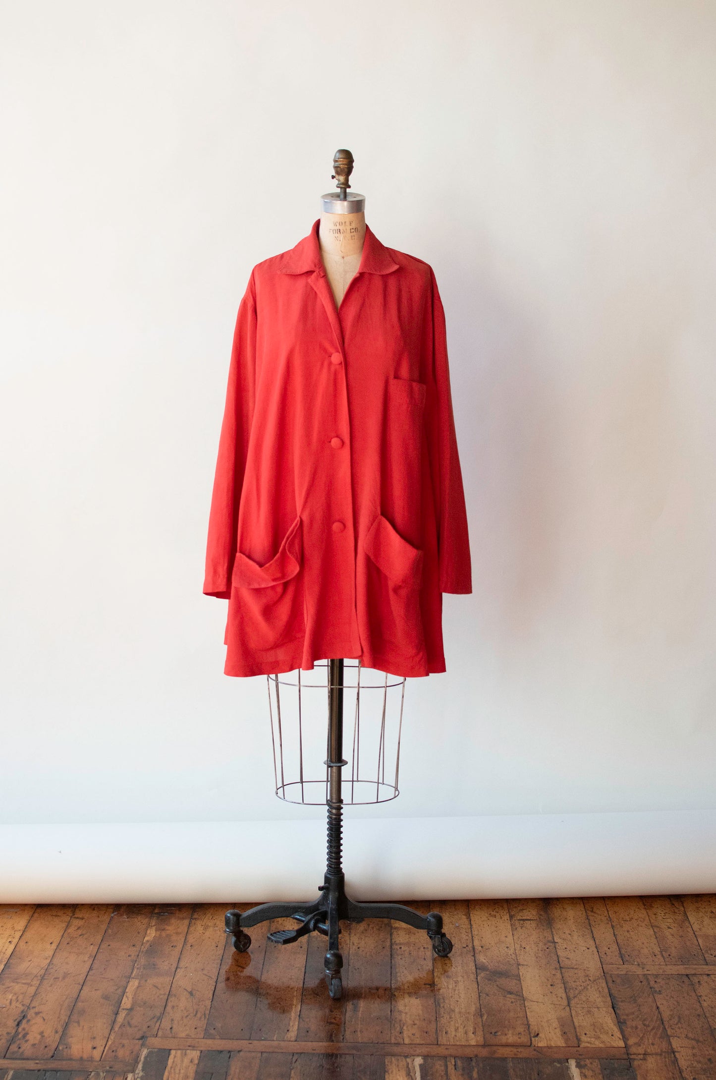 Red Silk Smock Top | Donna Karan