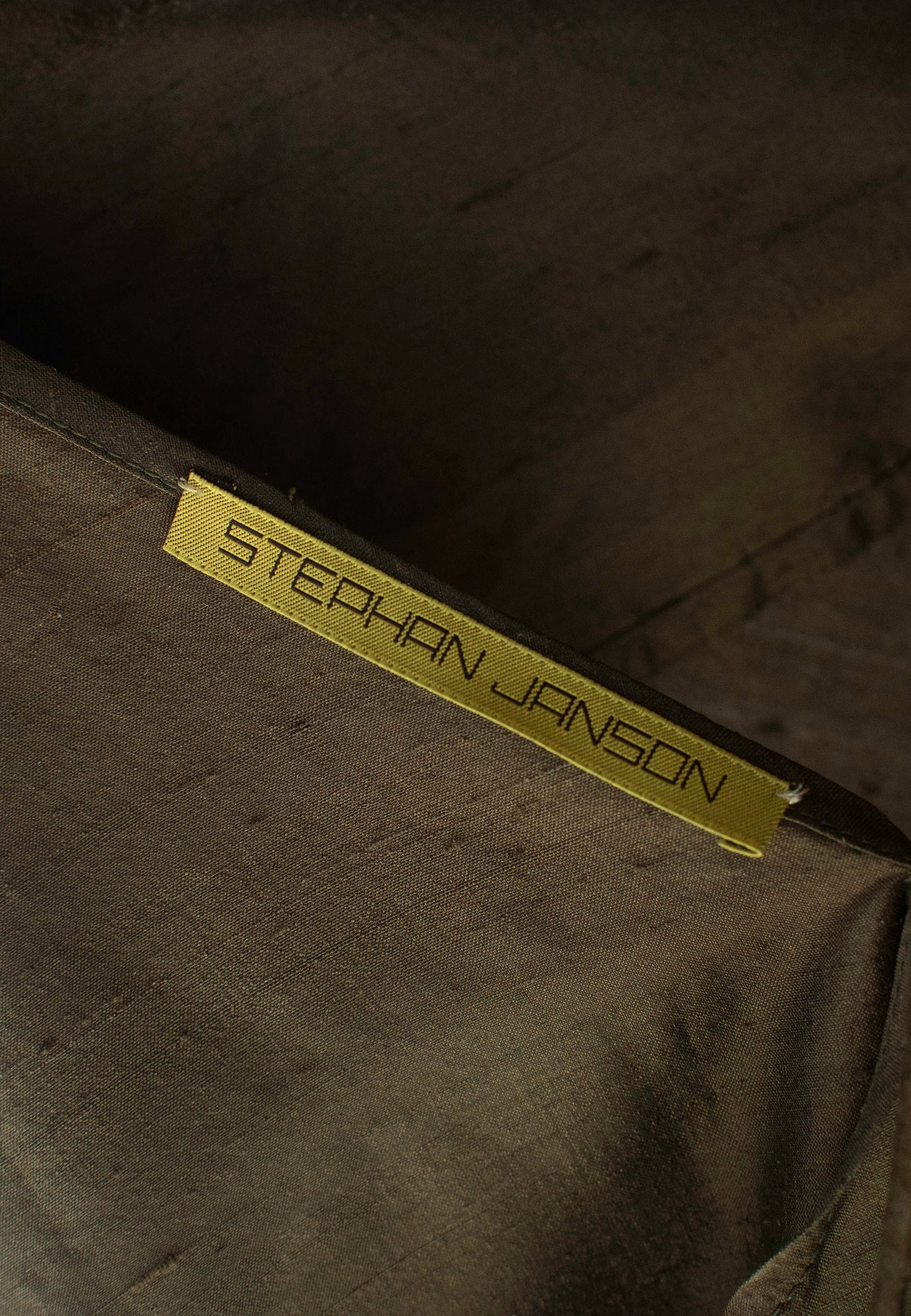 Olive Silk Dress | Stephan Janson