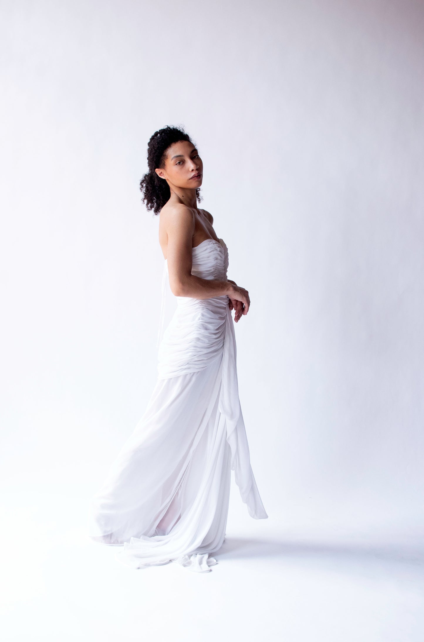 Gathered Chiffon Gown | Wayne Clark