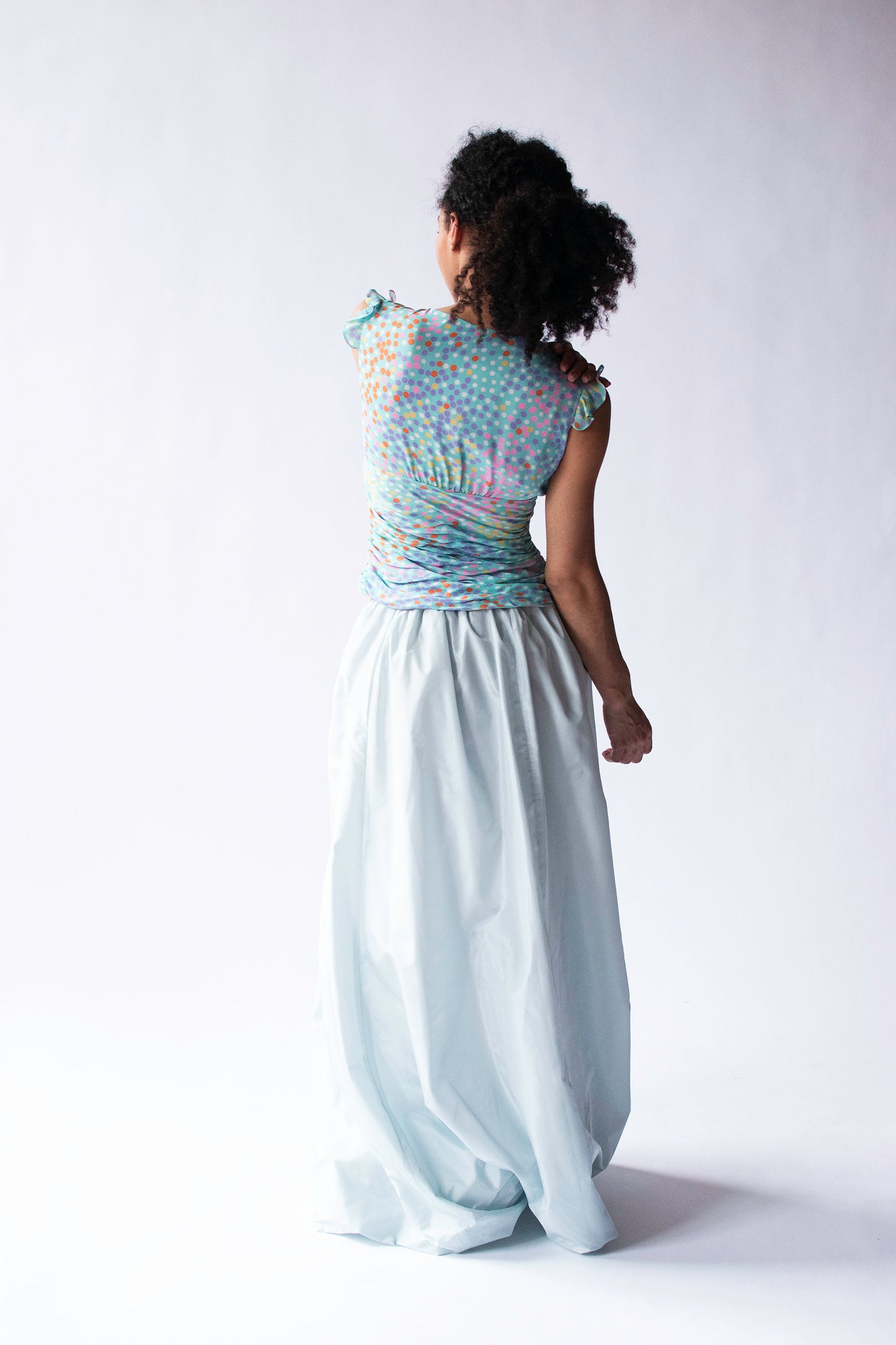 Polka Dot Silk Top | Tuleh