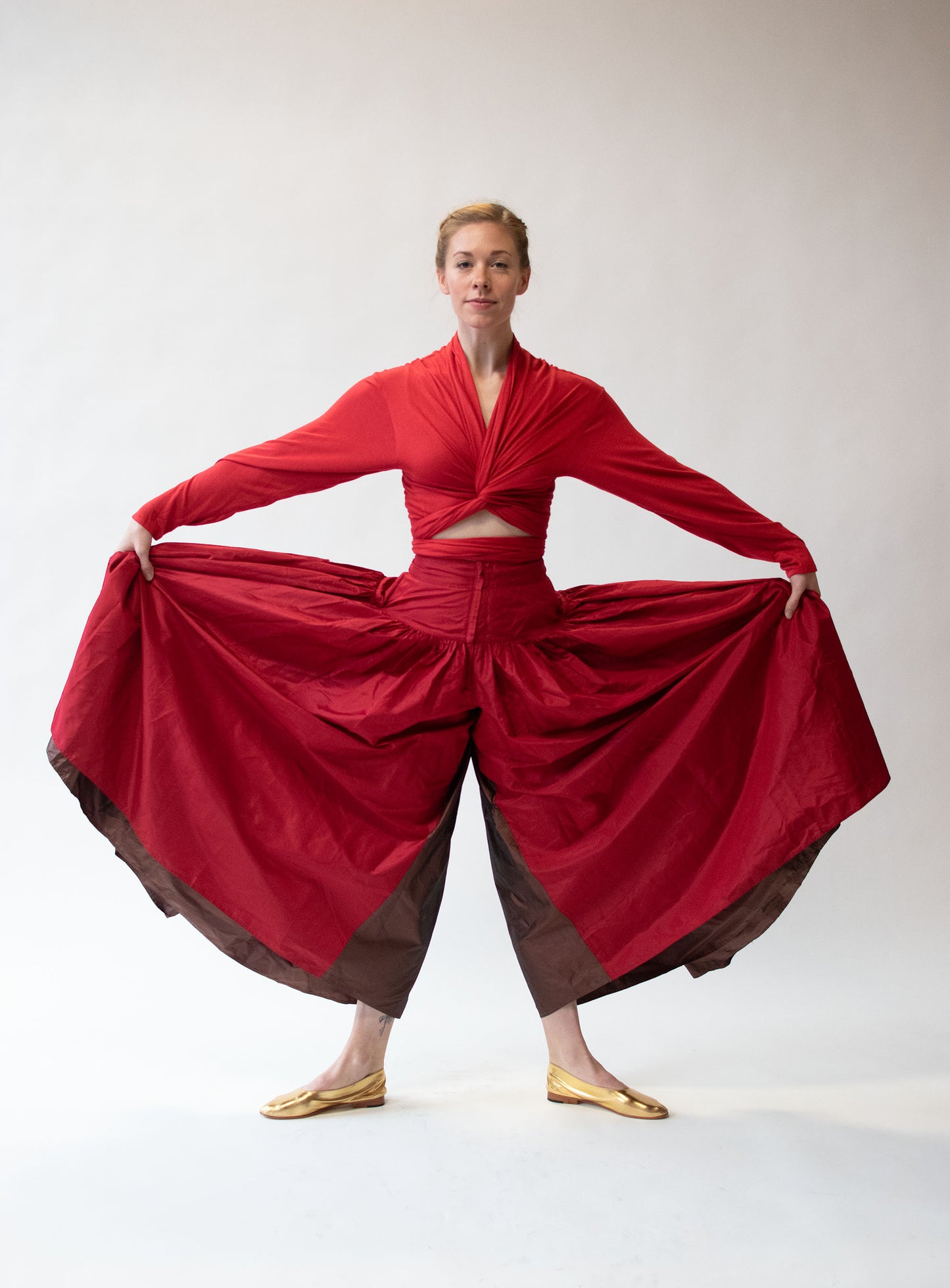 Reversible Silk Evening Pants | Callaghan by Romeo Gigli