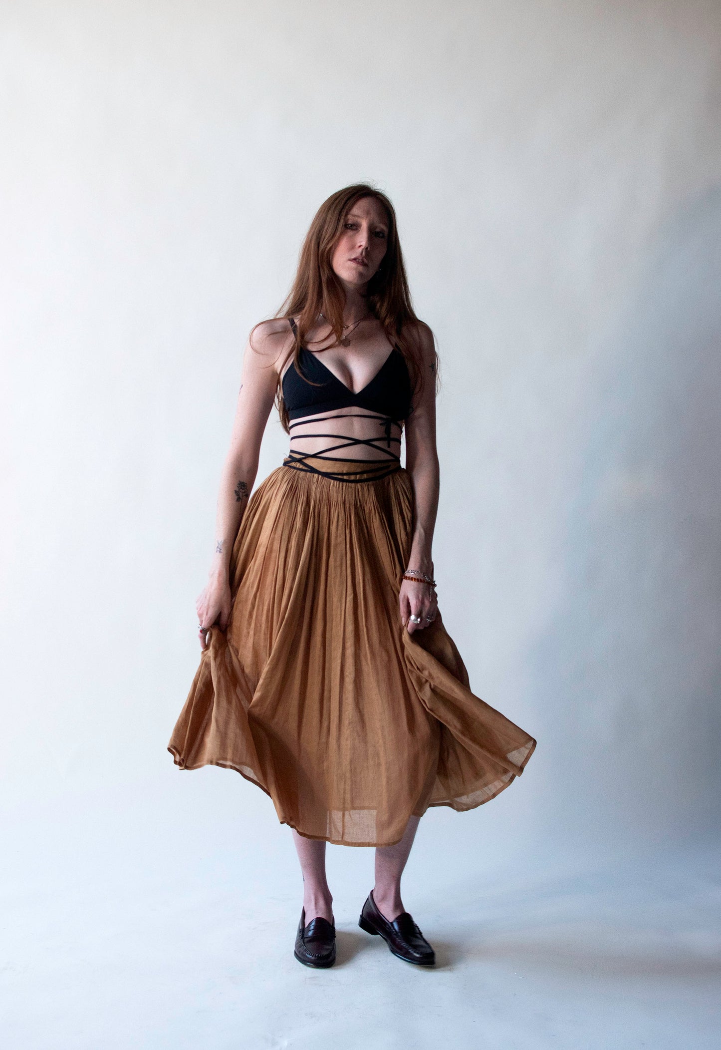 Pleated Skirt W/ Ties | Geoffrey Beene Beene Bag