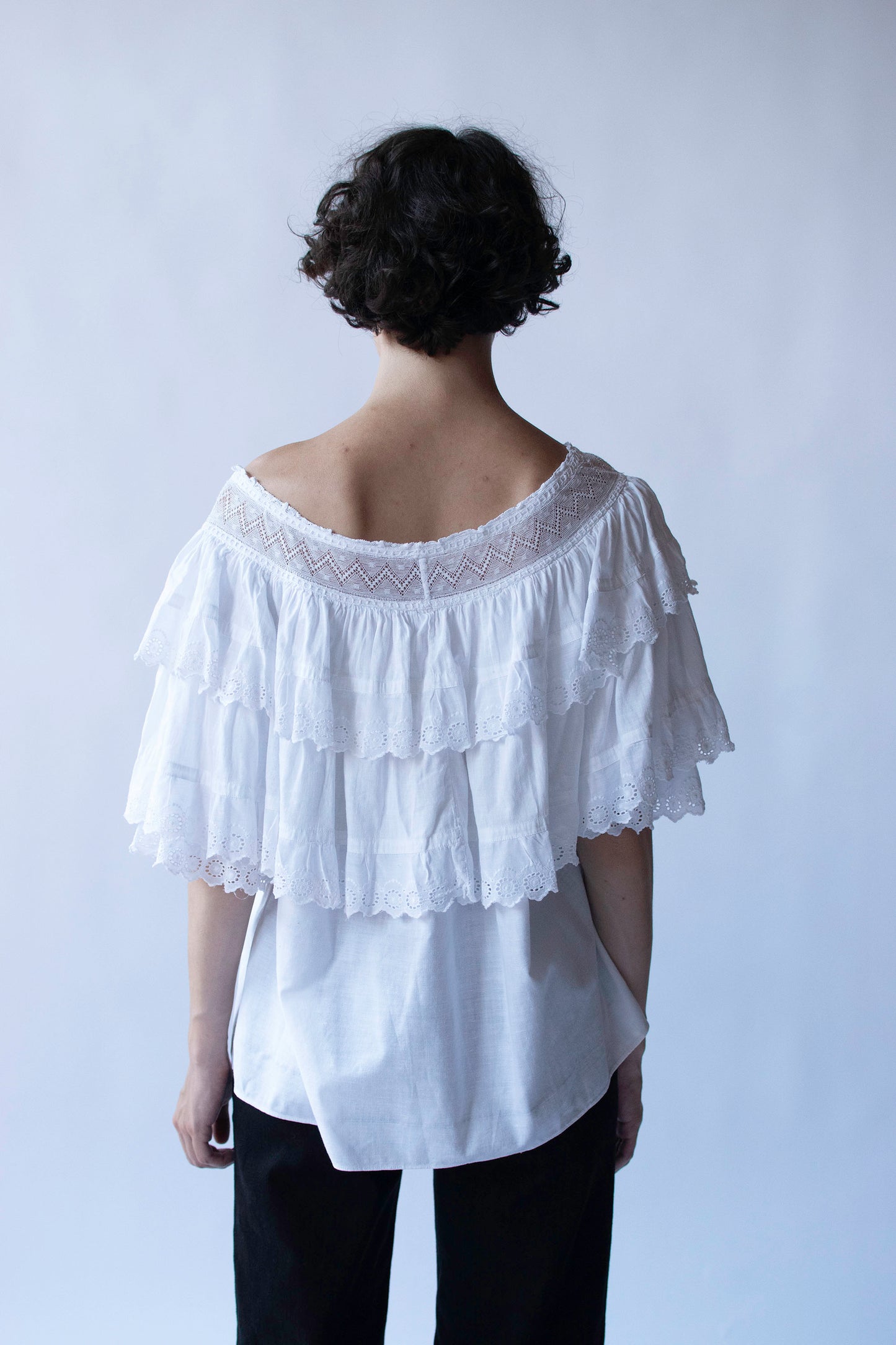 Ruffled White Shirt