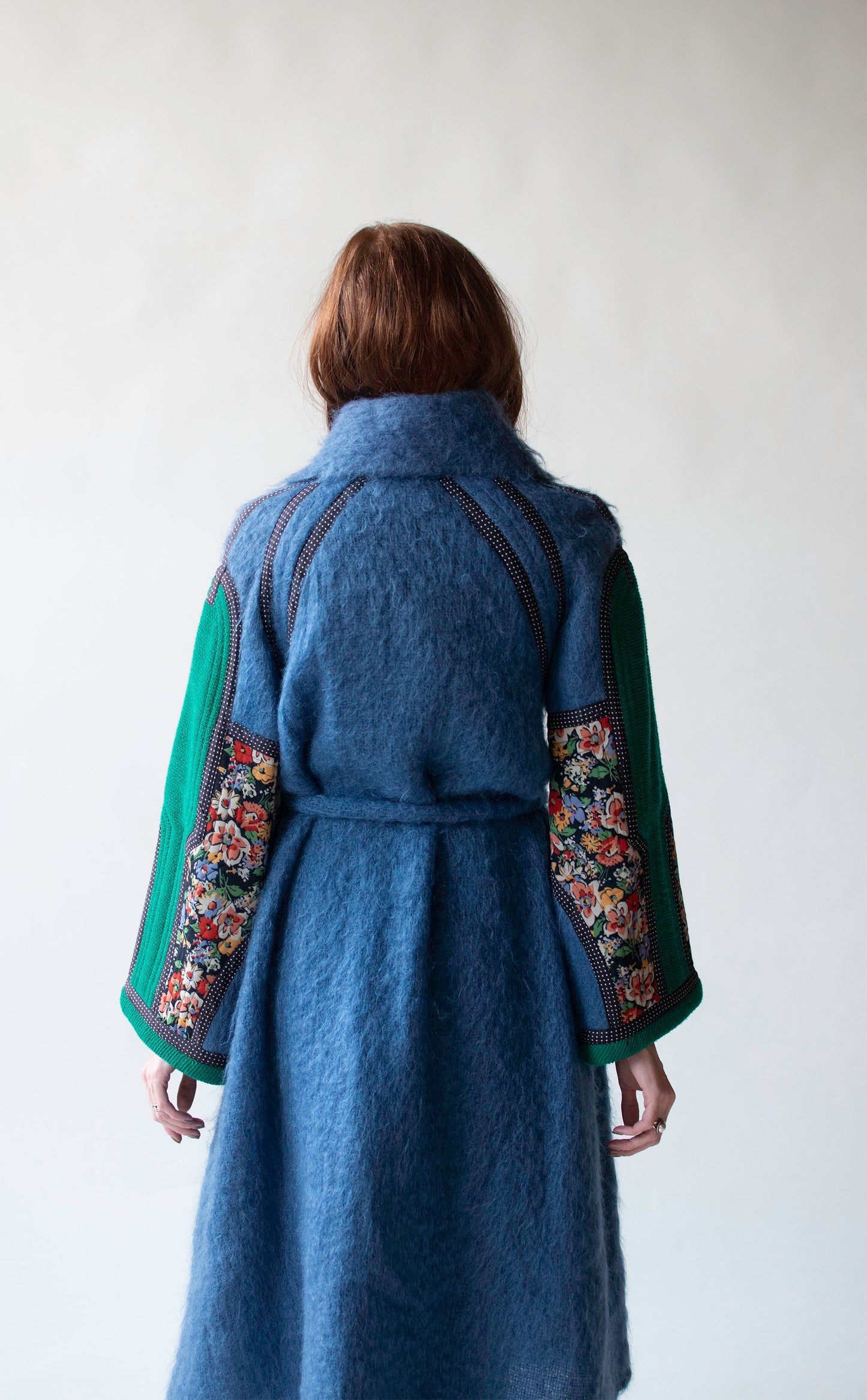 Blue Mohair Coat | Koos Van Den Akker