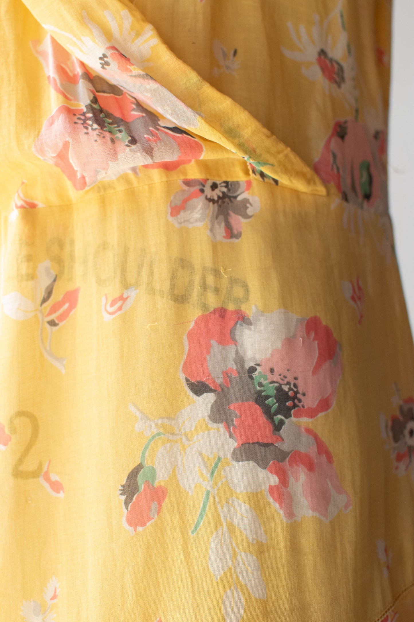 1930s Floral Print Voile Dress