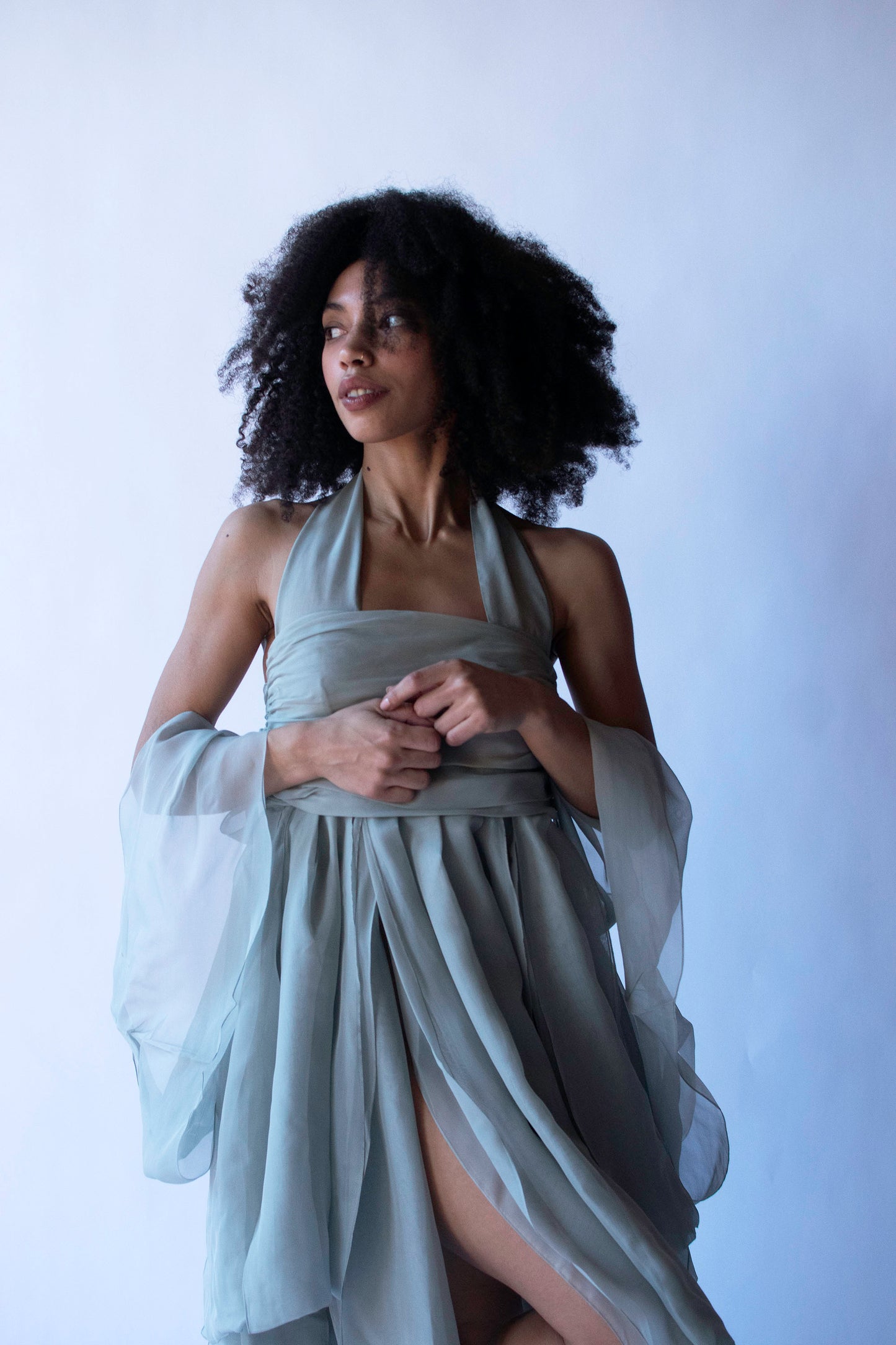 Gray Organza Dress | Callaghan by Romeo Gigli SS 1992