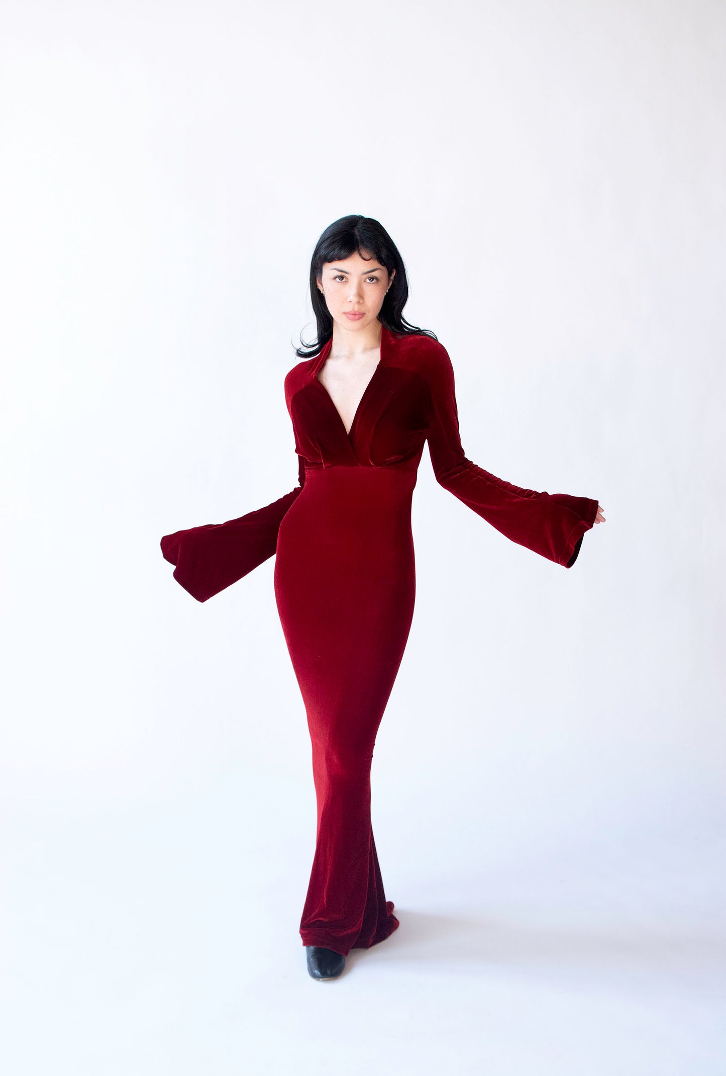 Burgundy Velvet Dress | Roman Keflay