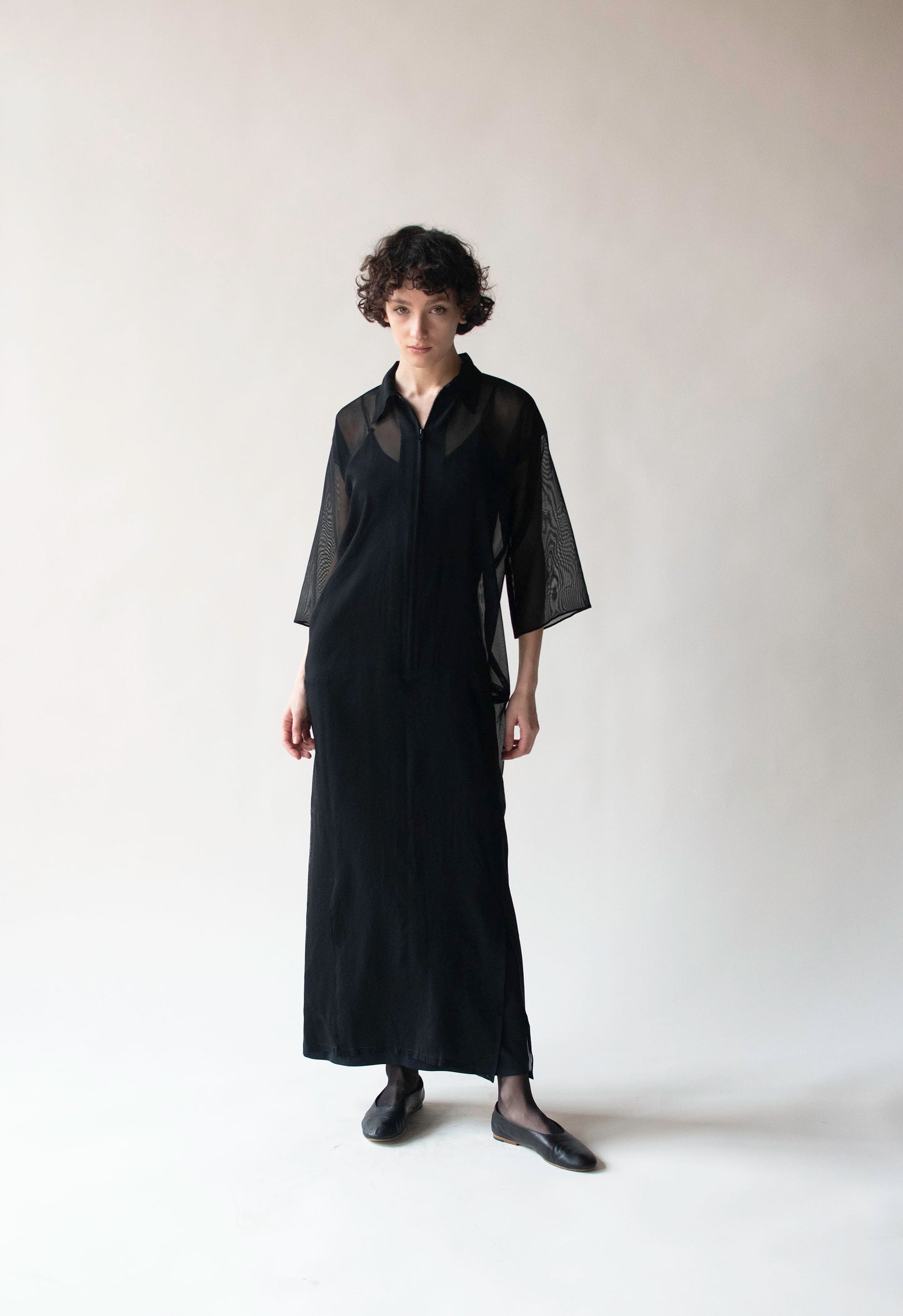 1990s Black Silk Dress | Yohji Yamamoto