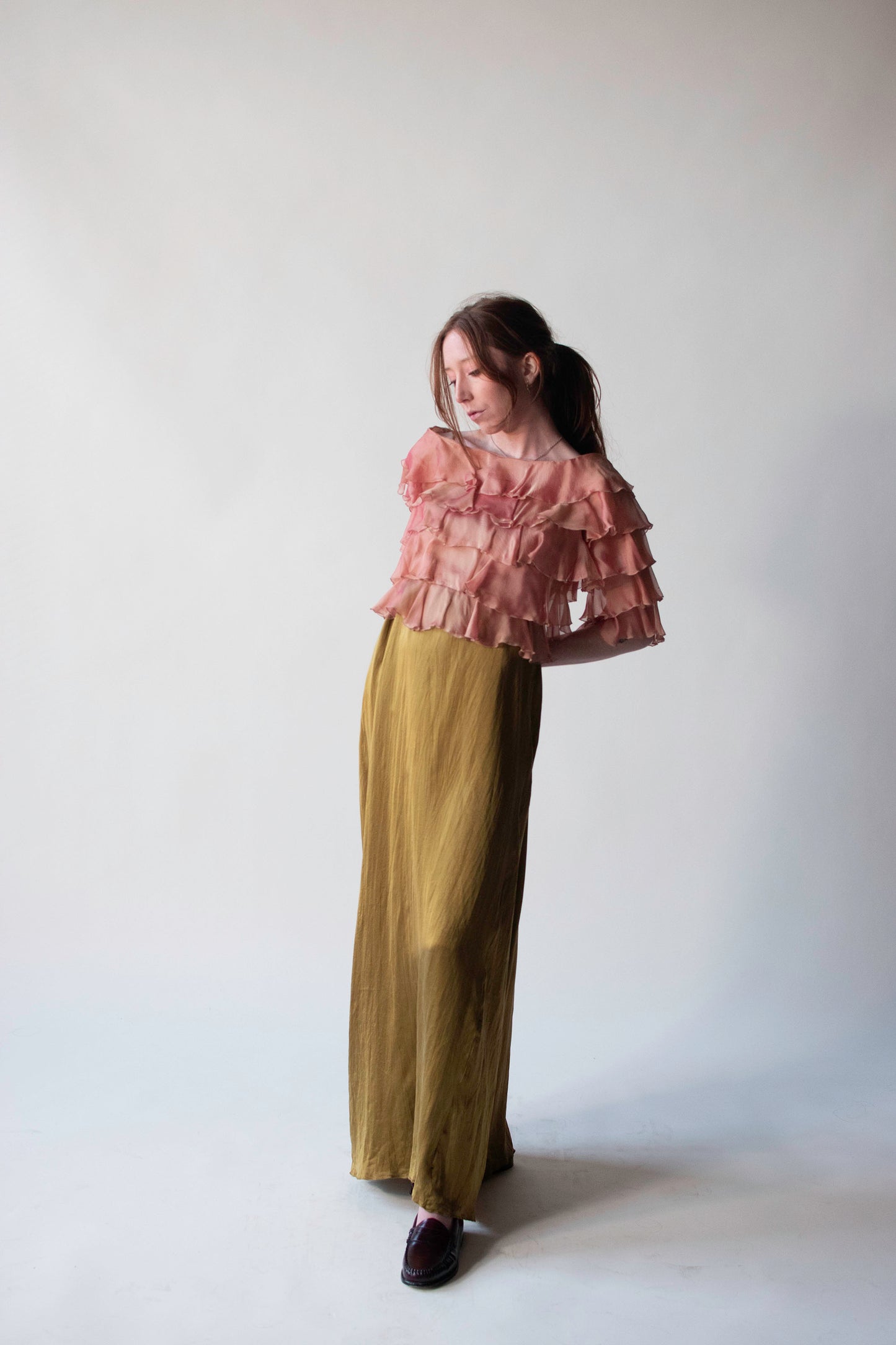 Iridescent Rose Ruffled Blouse | Valentino