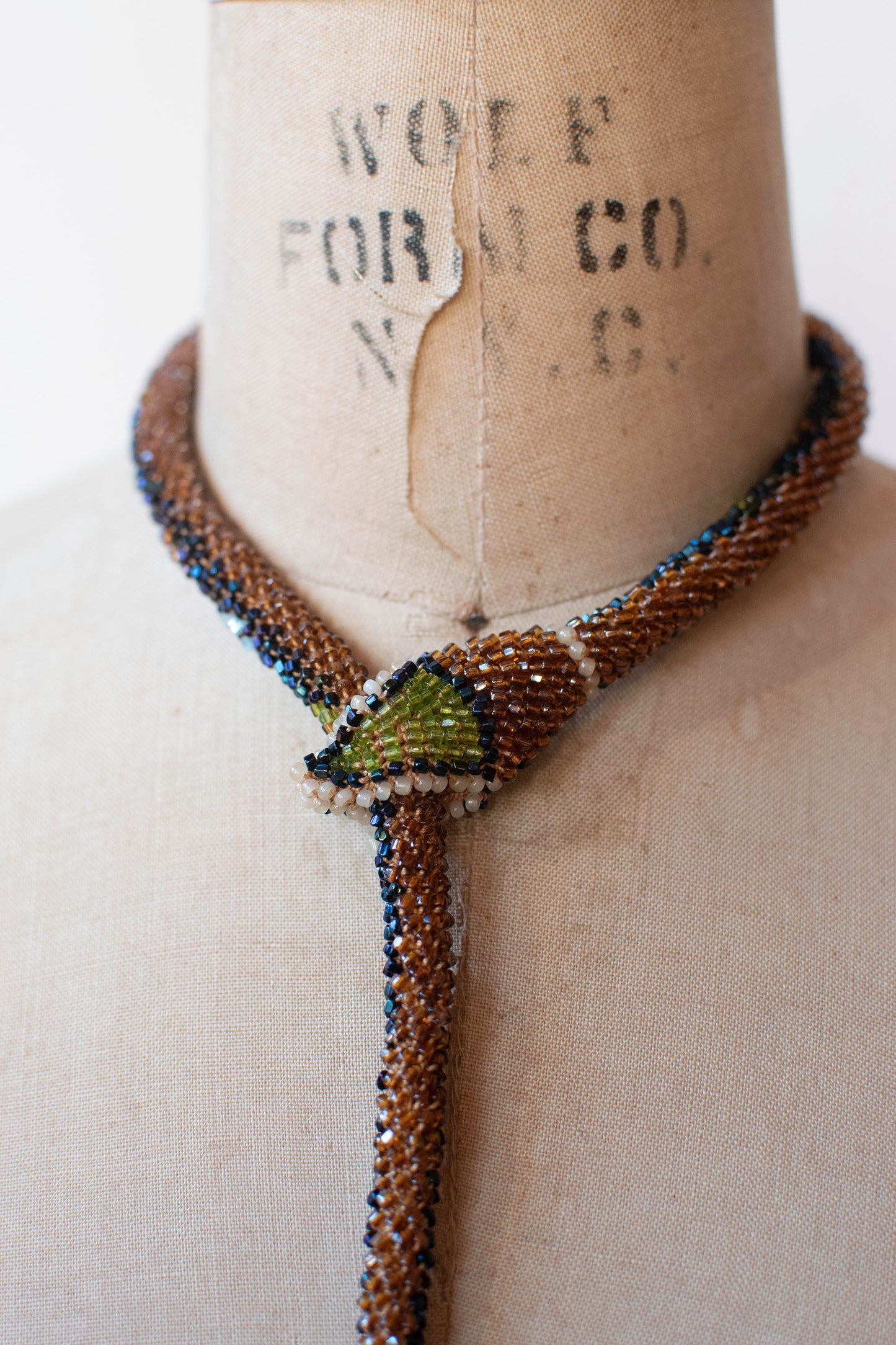 Bead Crochet Snake | Oil Slick Flower