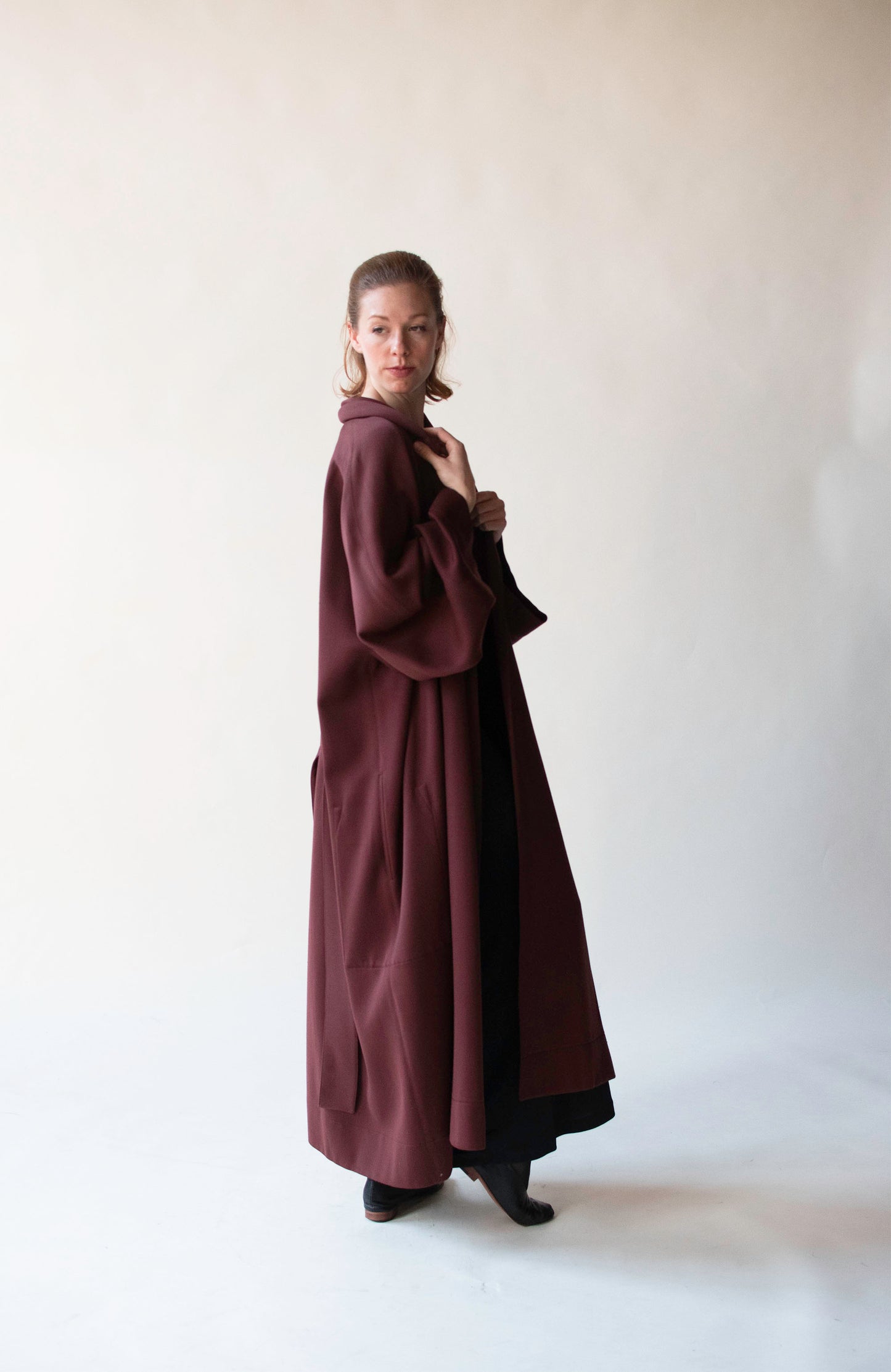 1980s Burgundy Coat | Azzedine Alaïa