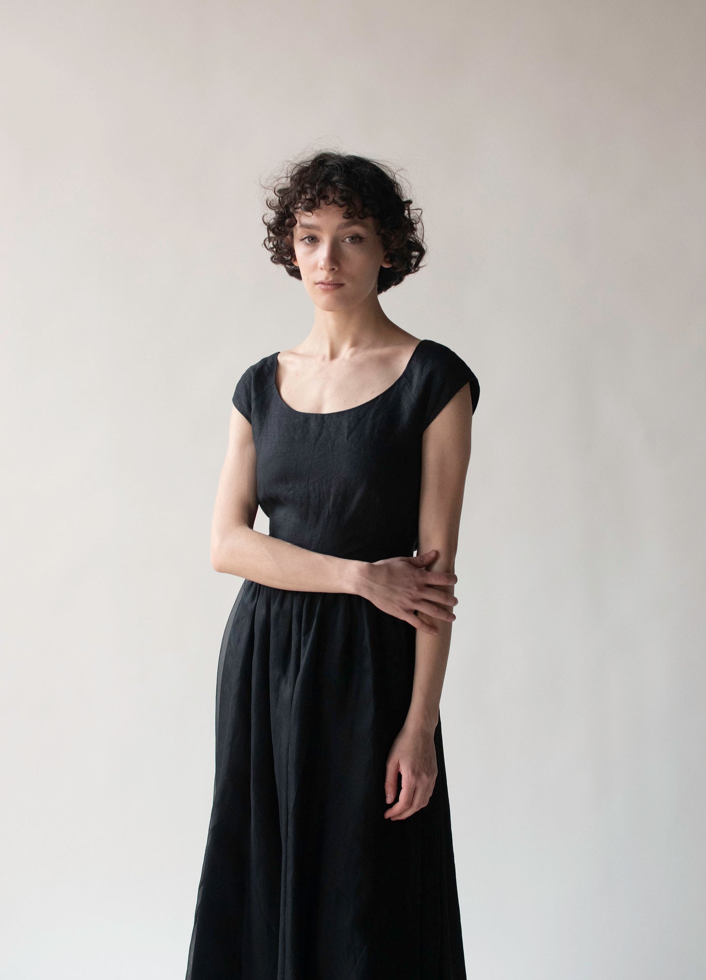 1990s Linen & Organza Dress | Elizabeth Wayman