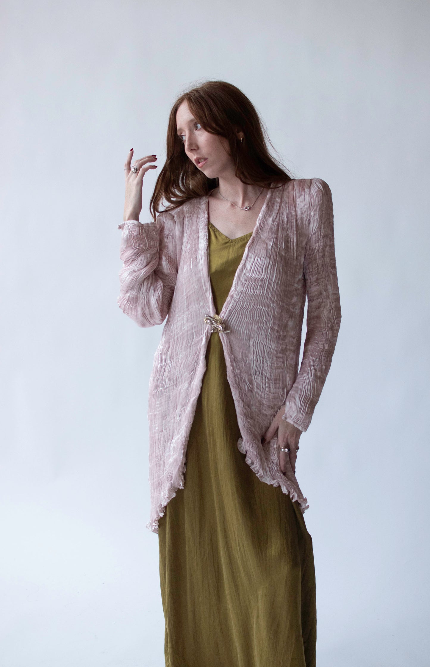 Petal Pleated Silk Jacket | Charles & Patricia Lester