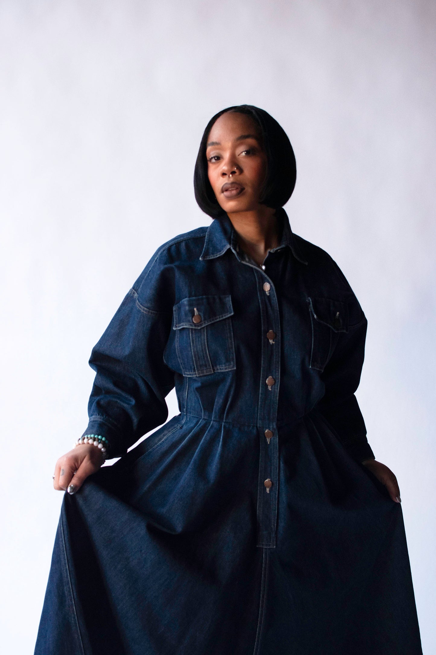 Indigo Dress| Norma Kamali