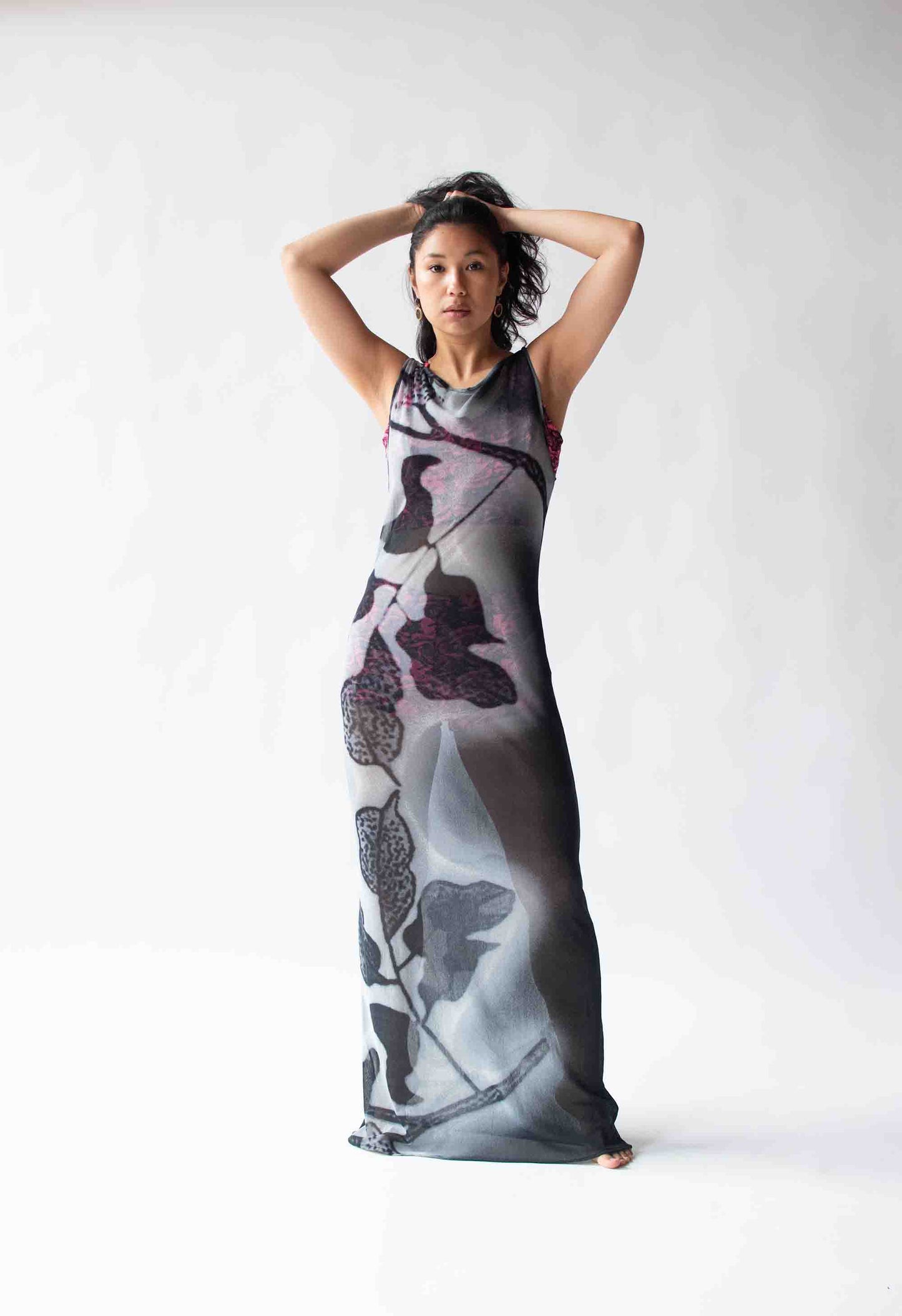 1990s Printed Mesh Dress | Vivienne Tam