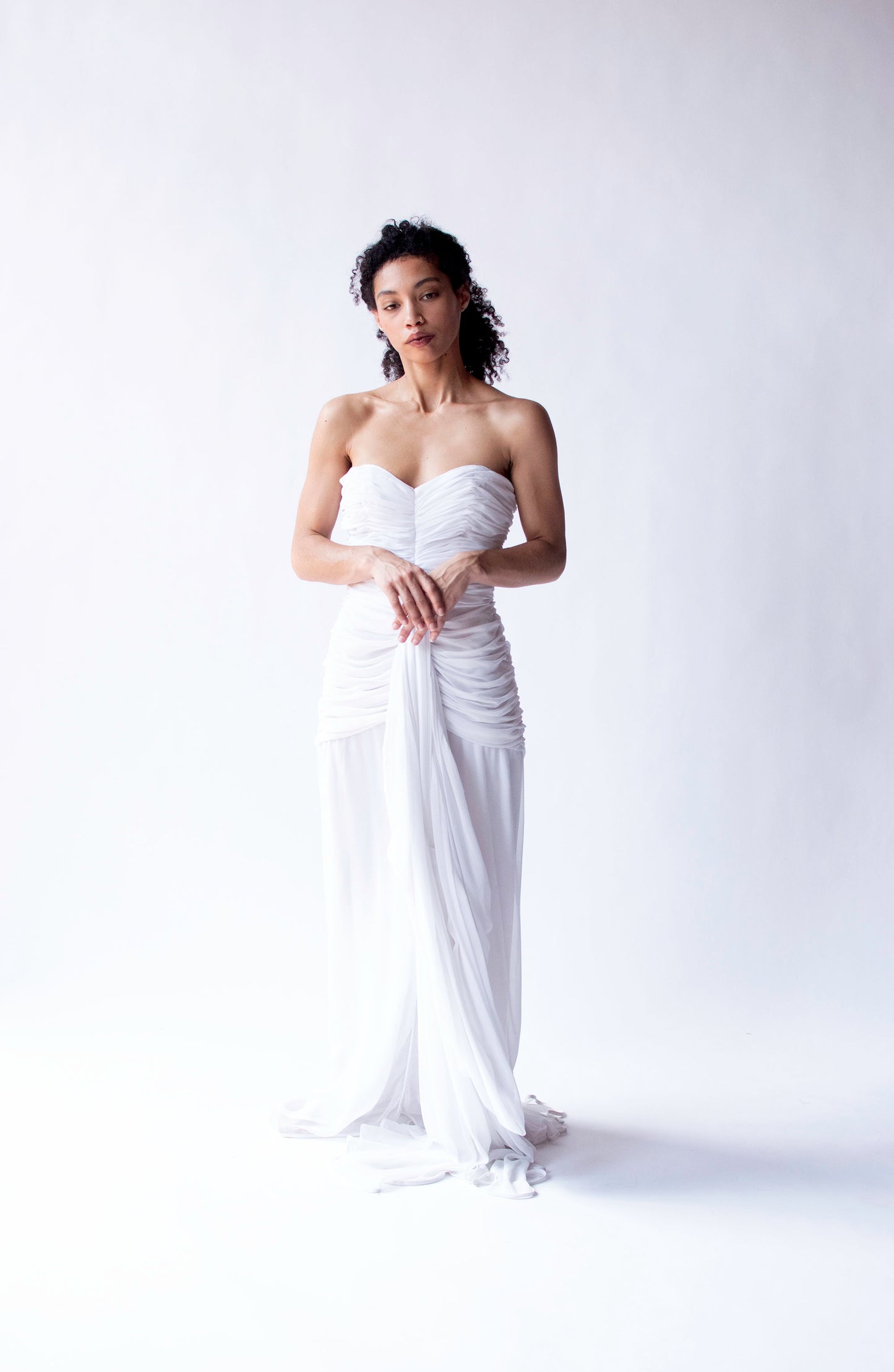 Gathered Chiffon Gown | Wayne Clark