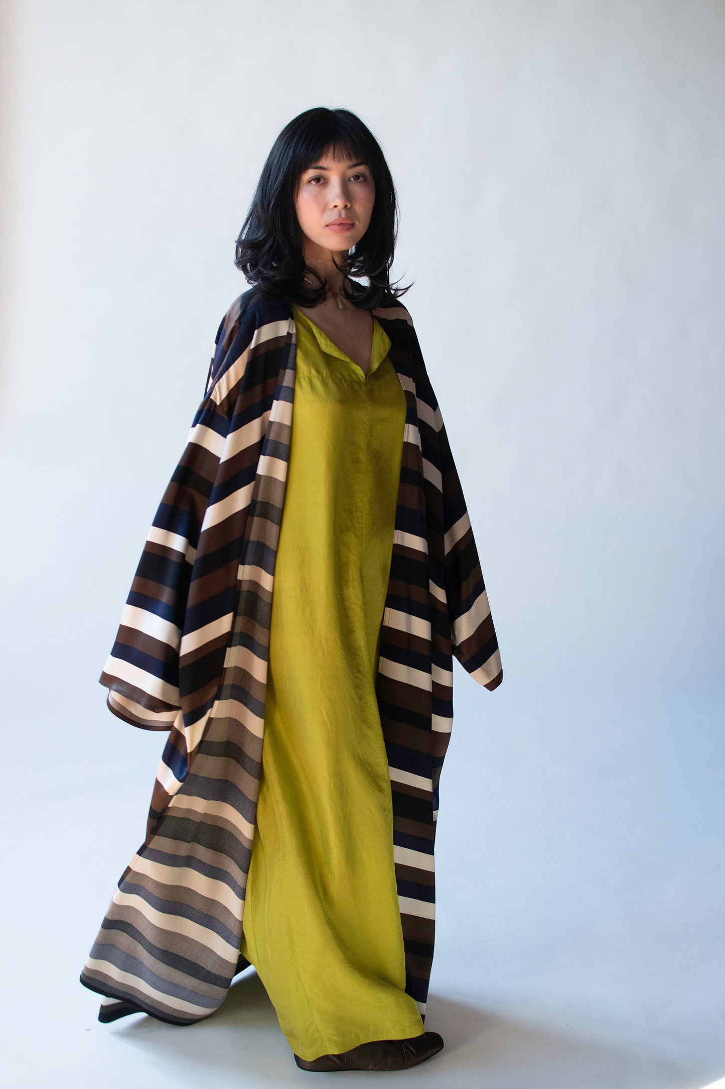 Striped Silk Duster | Isaac Mizrahi