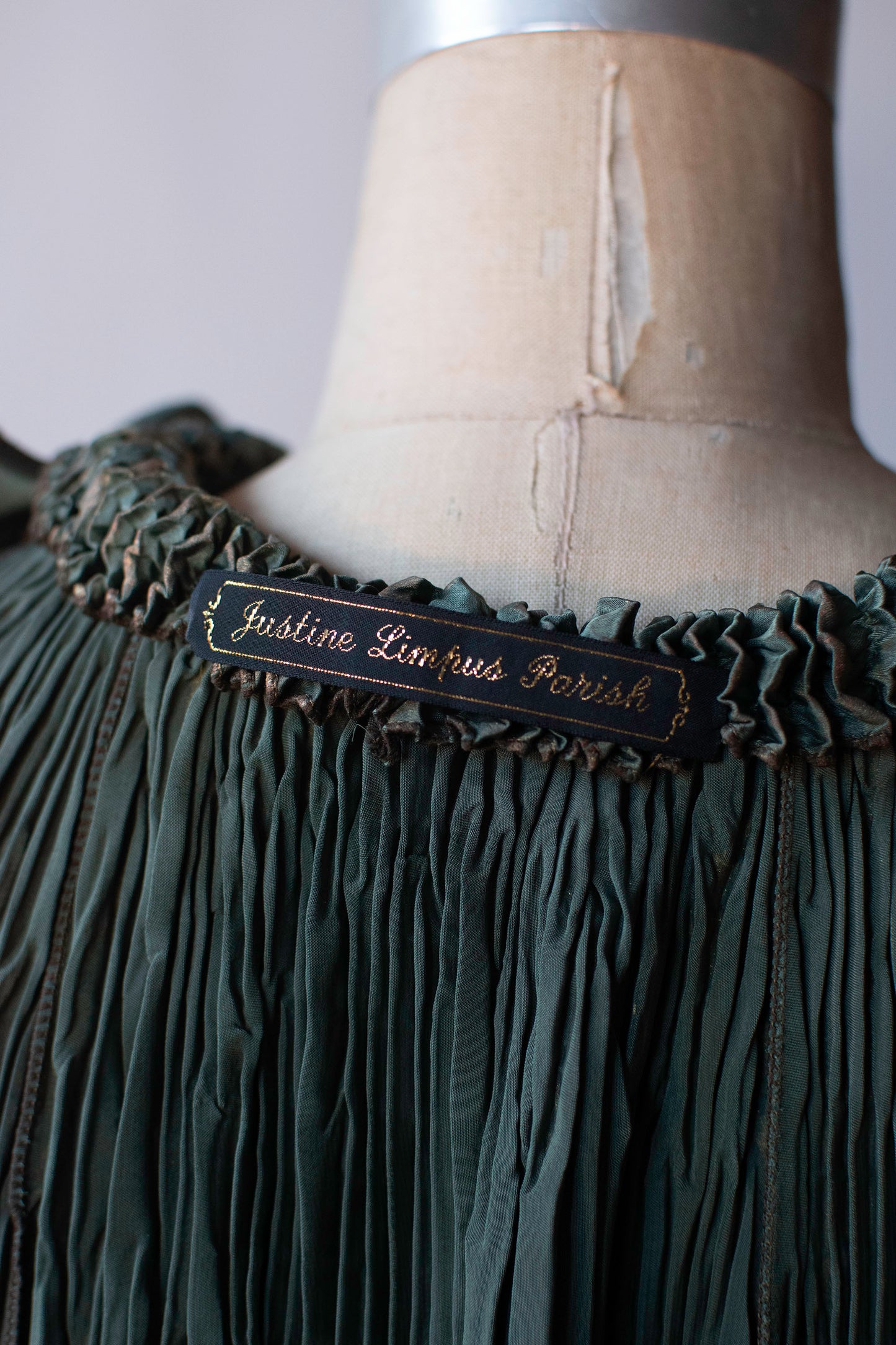 Pleated Green Jacket | Justine Limpus Parish