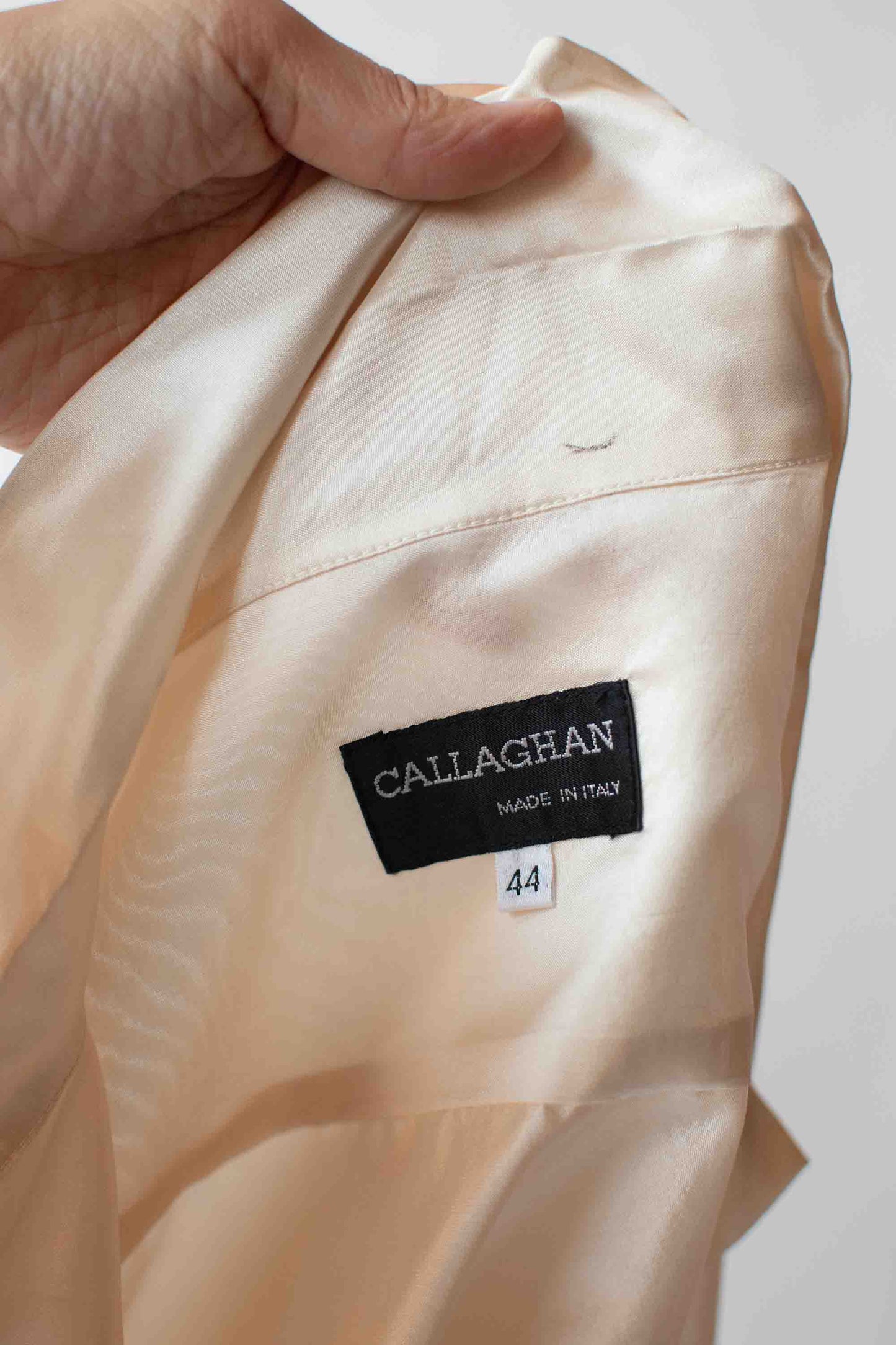 1990s Cream Silk Shirt | Romeo Gigli for Callaghan 1995
