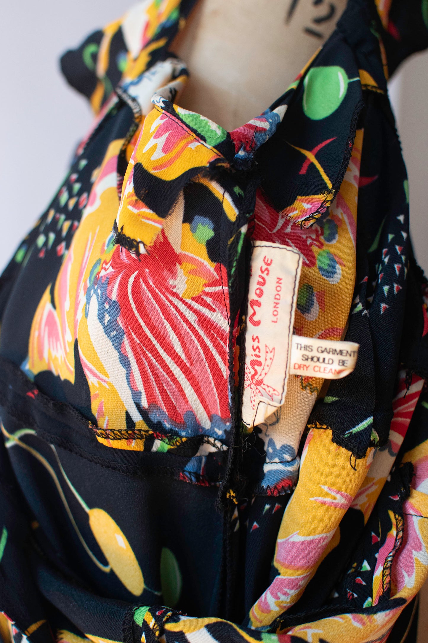 1970s Harlequin Print Dress | Miss Mouse