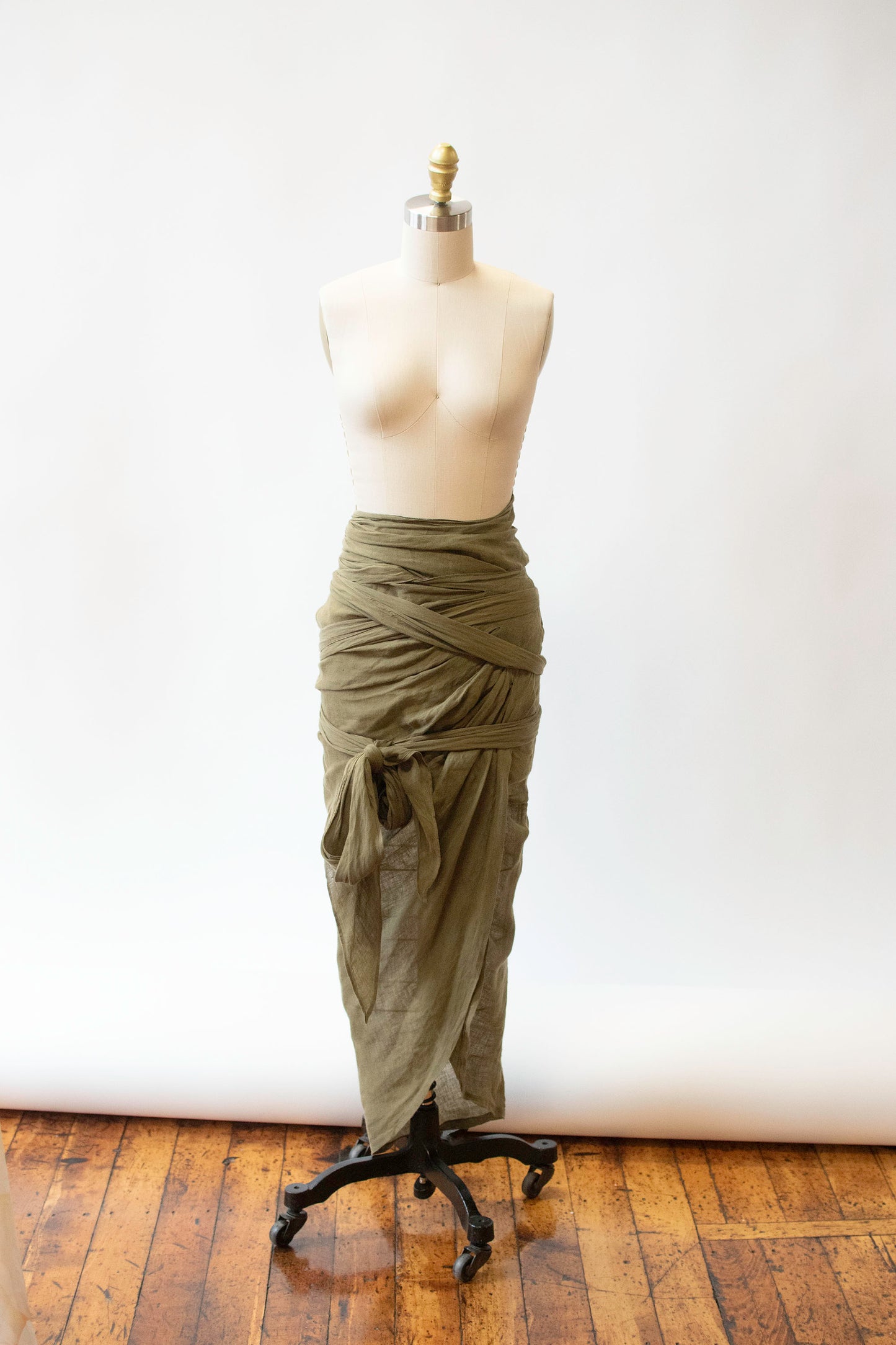 Convertible Linen Wrap Skirt / Dress | Romeo Gigli for Callaghan 1989