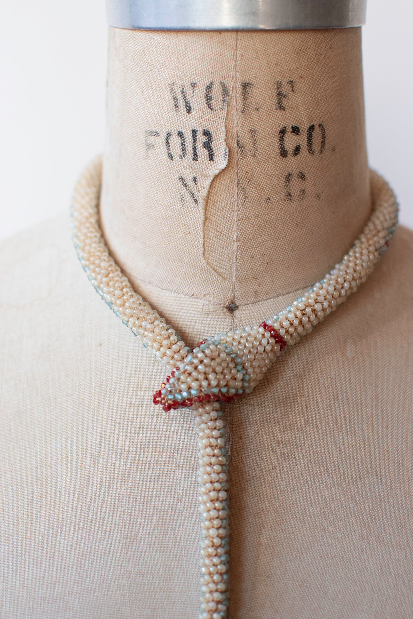 Bead Crochet Snake | Seafoam Flower