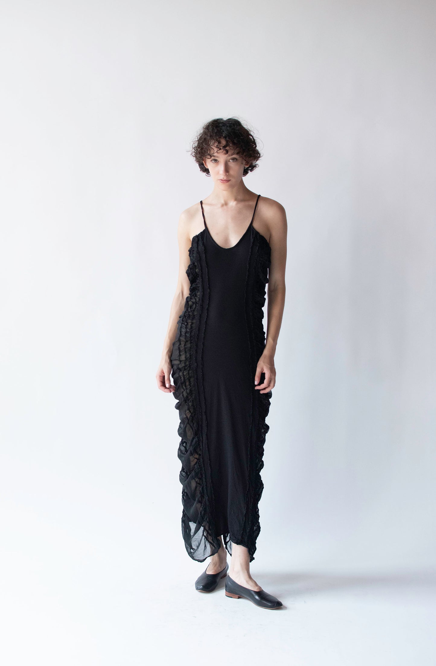 Black Ruched Dress | Yoshiki Hishinuma