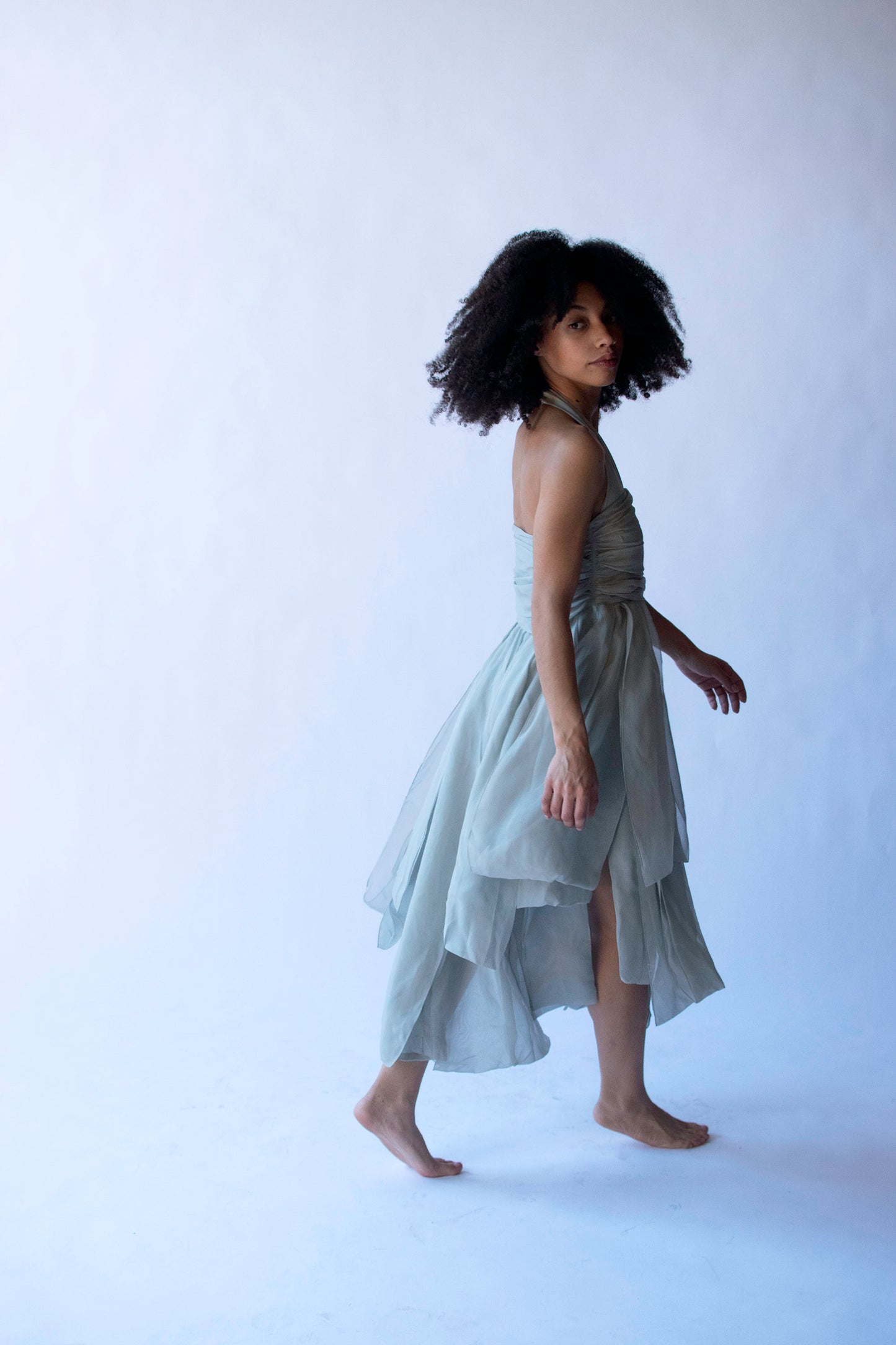 Gray Organza Dress | Callaghan by Romeo Gigli SS 1992