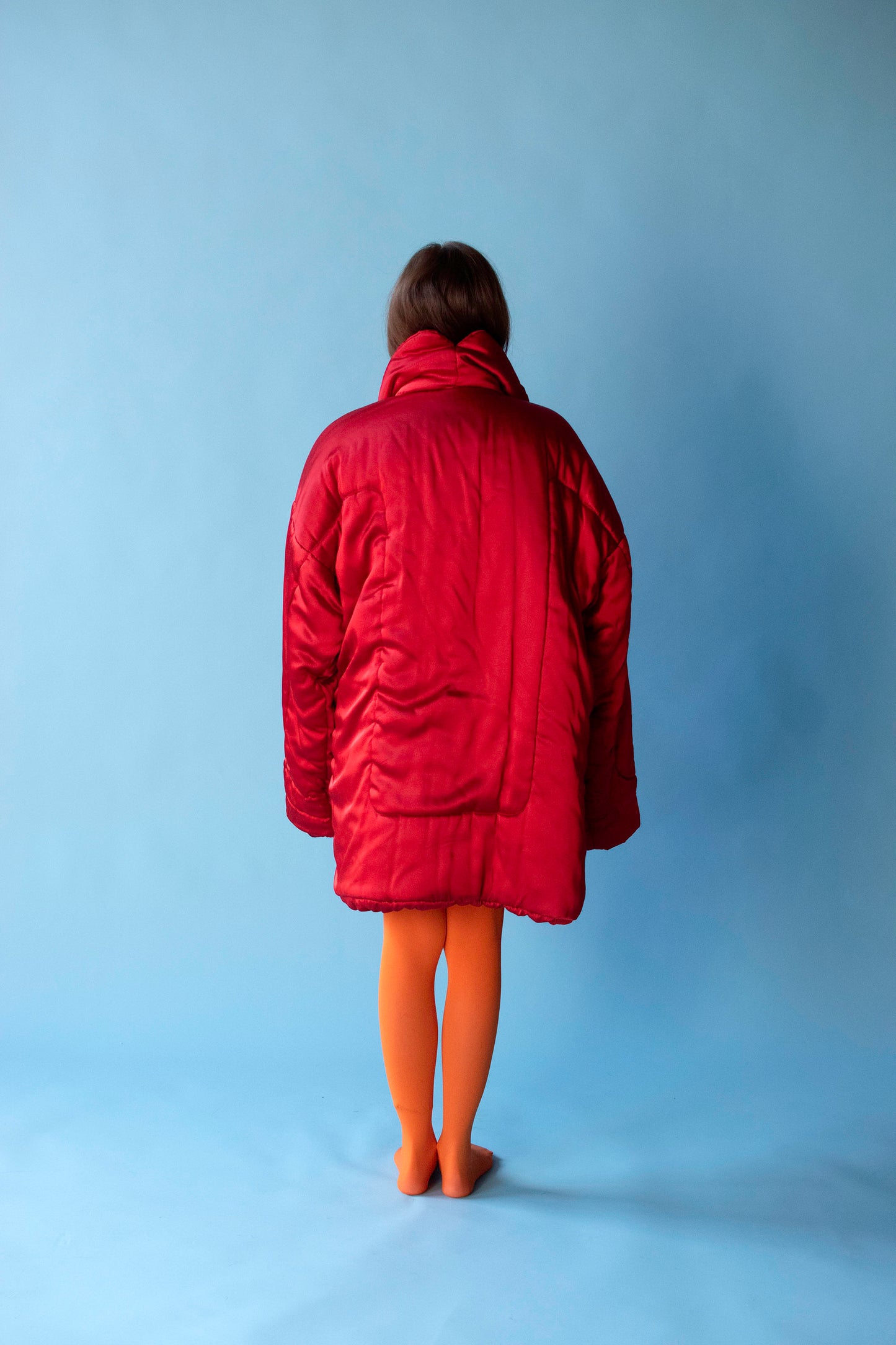 Red Sleeping Bag Coat | Norma Kamali