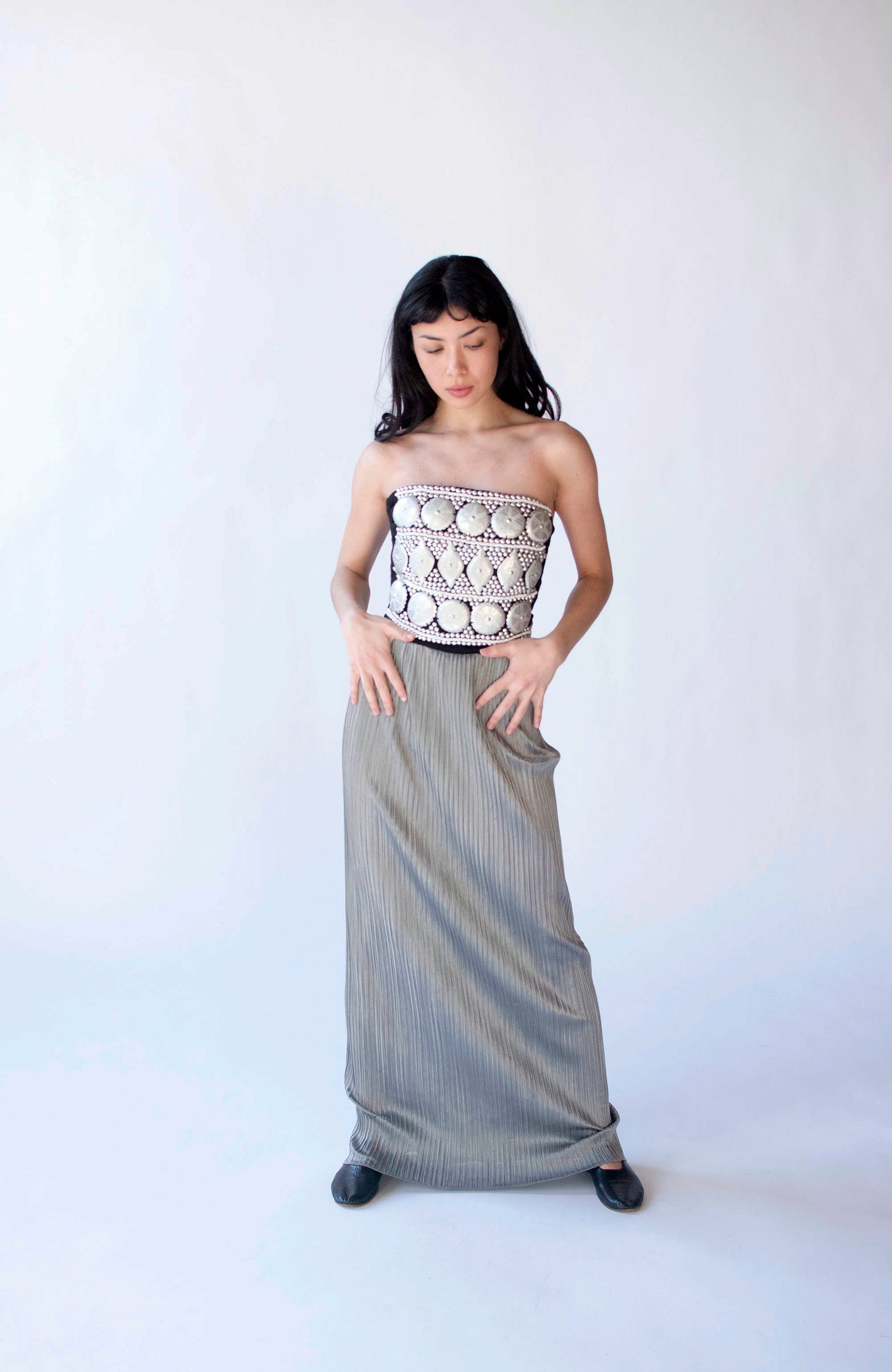 Silver Plisse Dress | Helen Storey 1988