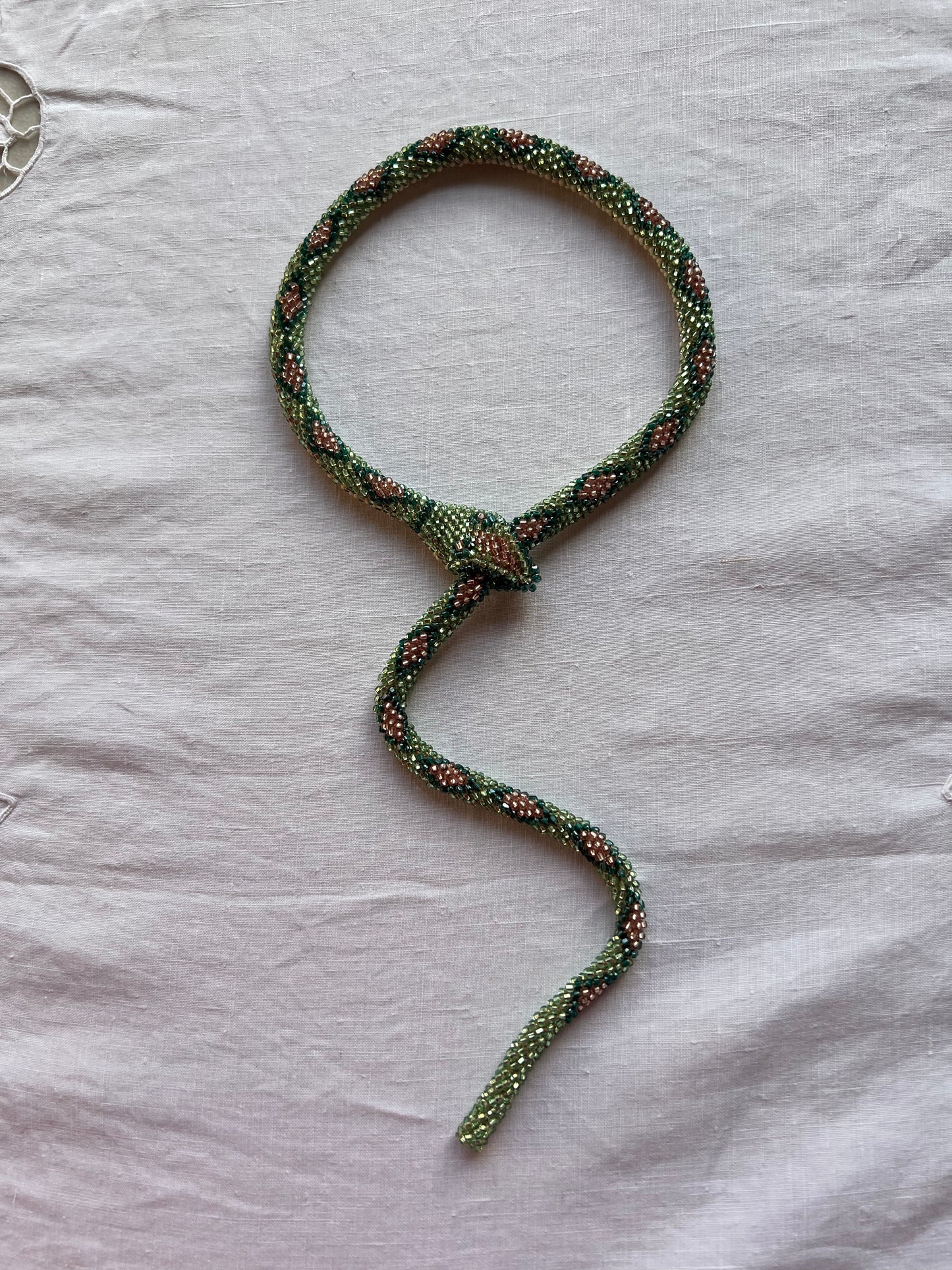 Bead Crochet Snake | Mint Diamond